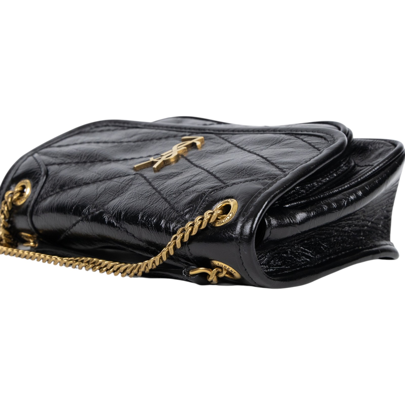 聖羅蘭 YSL SAINT LAURENT Niki 復古皮革 迷你 手袋 肩背包 8460870EN07 黑迷你復古NIKI肩背包 無附屬品