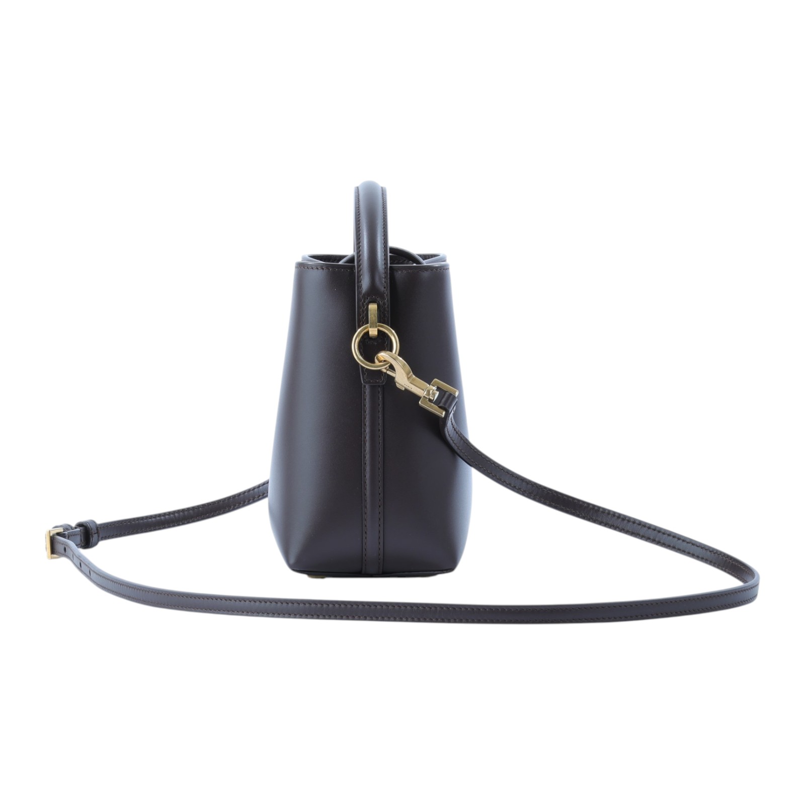 聖羅蘭 YSL SAINT LAURENT le 37 亮面皮革 迷你手袋 7658702R20W 暗紅LE 5 À 7 MINI 防塵袋