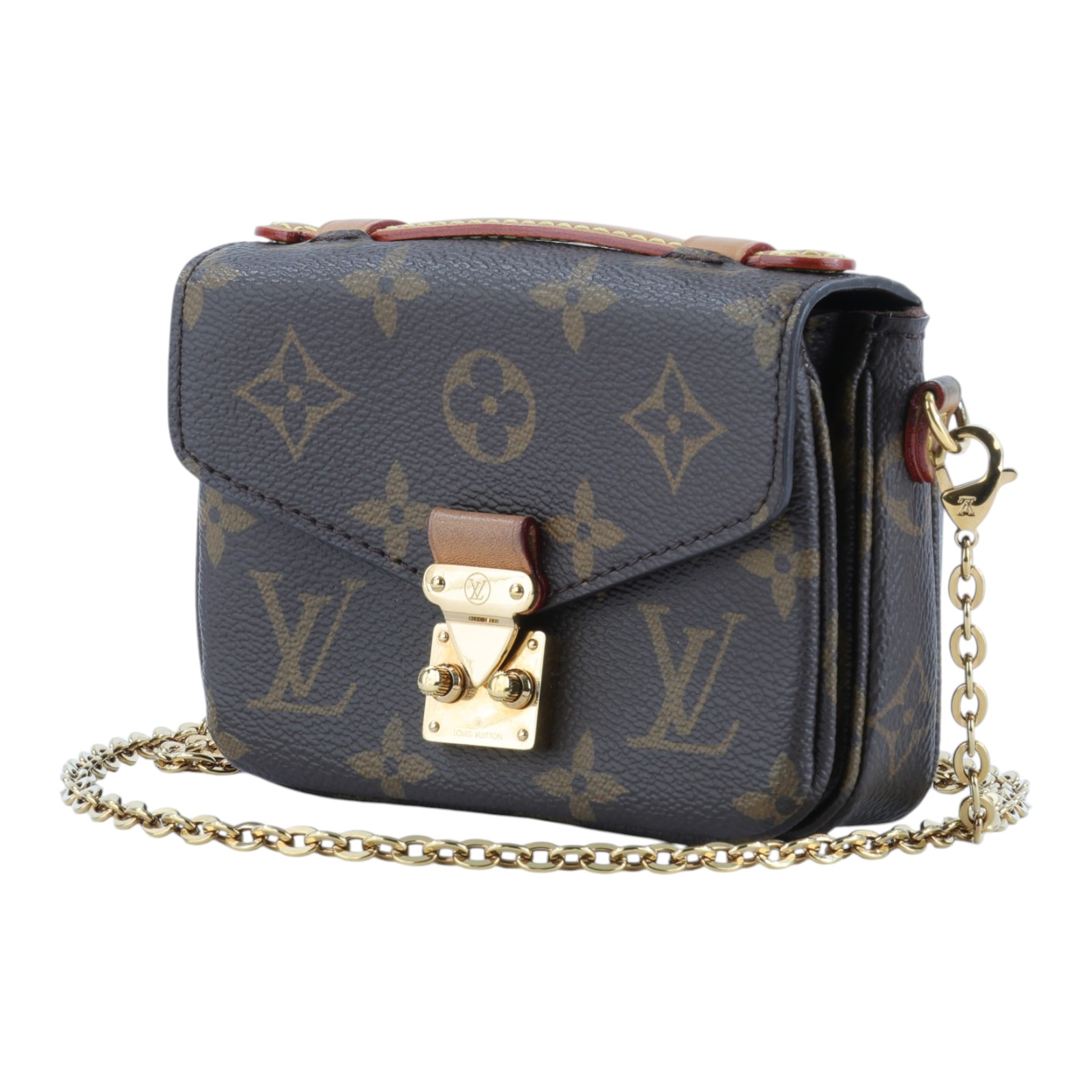 路易威登 LOUIS VUITTON Micro Métis 斜背 鍊帶 郵差包 M81267 晶片款 原花MICRO MÉTIS迷你郵差包 原廠盒子/防塵袋