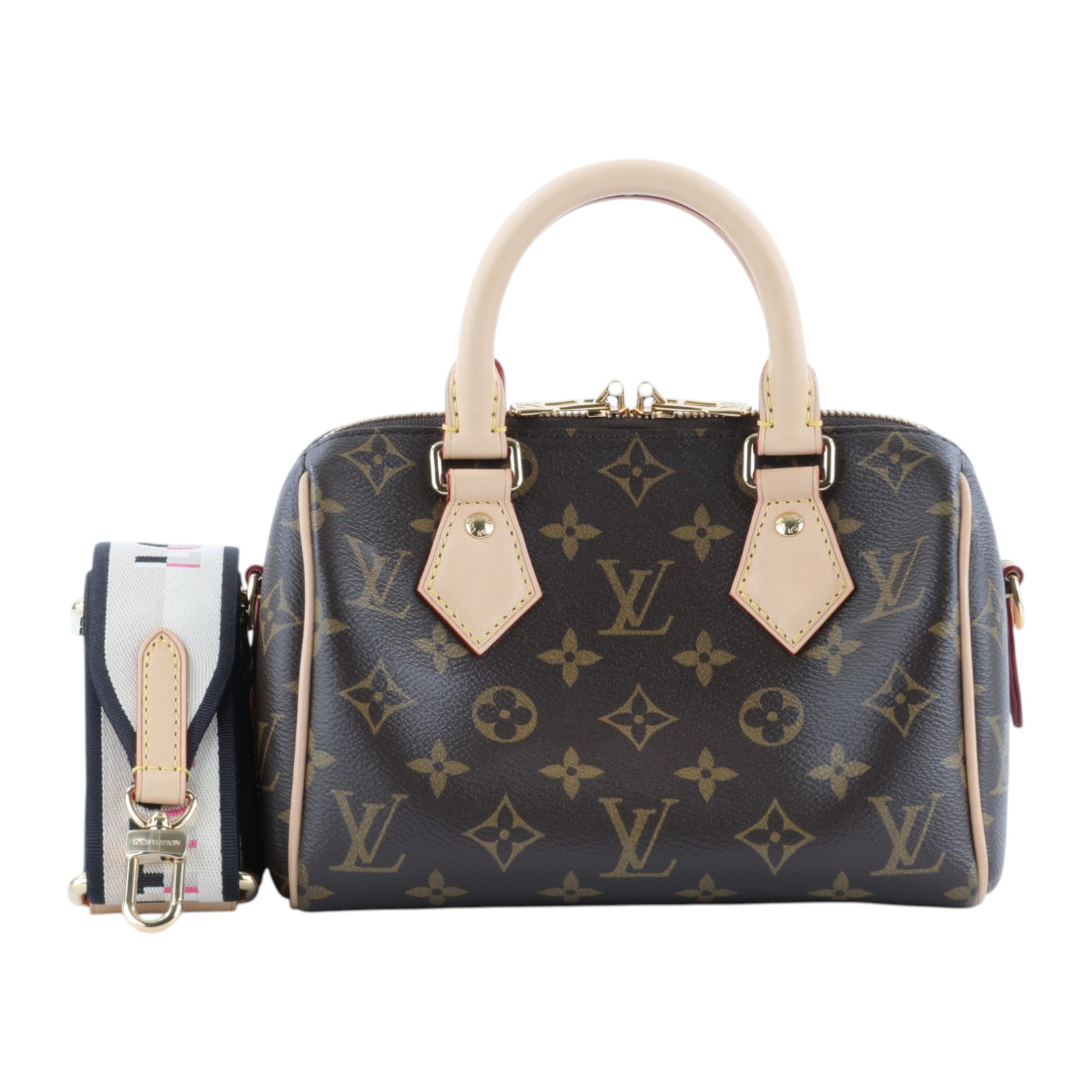 路易威登 LOUIS VUITTON Speedy Bandoulière  20 原花 手提 斜背 波士頓包 黑色 M46234 晶片款  原廠盒子/防塵袋/鎖組/背帶/購買證明