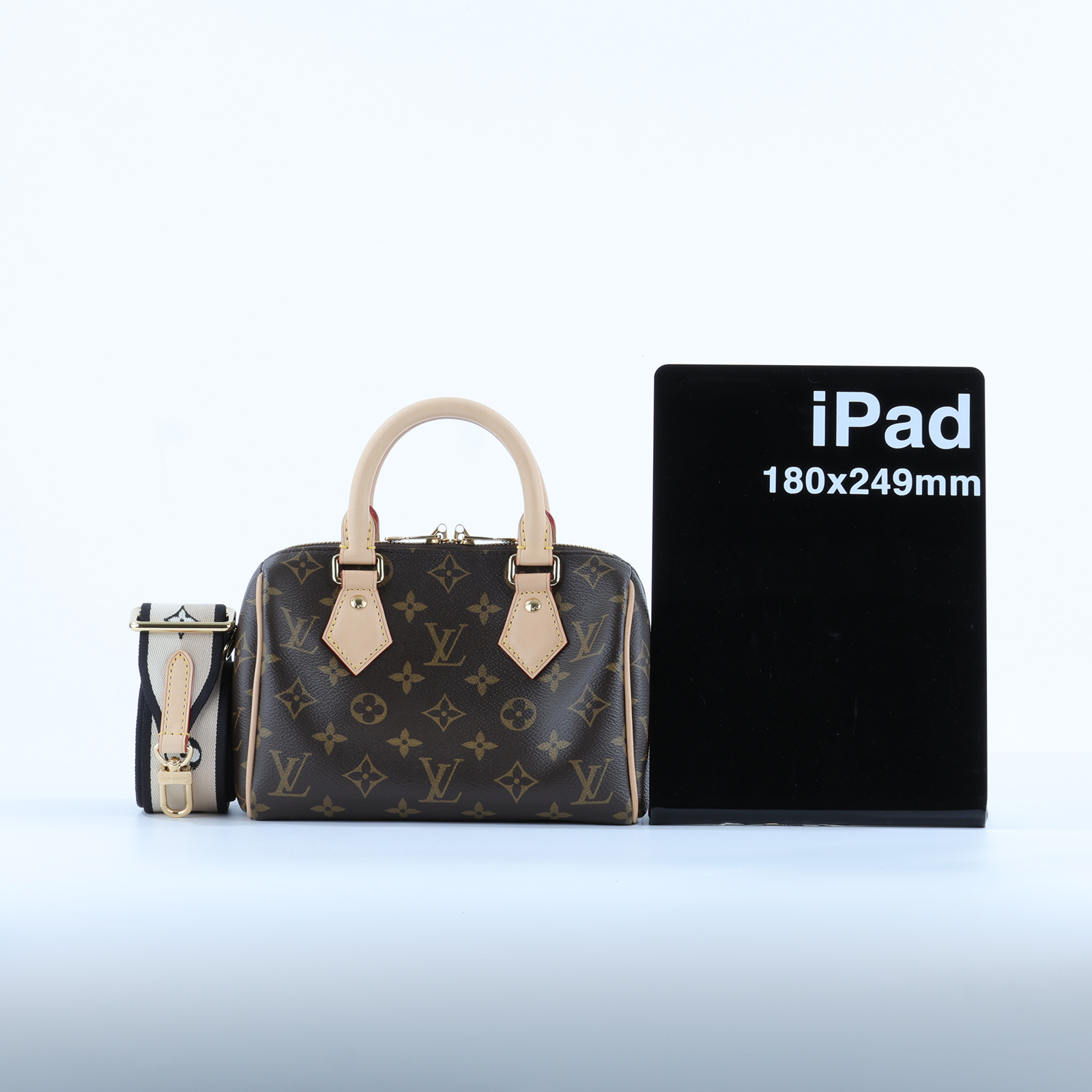 路易威登 LOUIS VUITTON Speedy Bandoulière  20 原花 手提 斜背 波士頓包 黑色 M46234 晶片款  原廠盒子/防塵袋/鎖組/背帶/購買證明