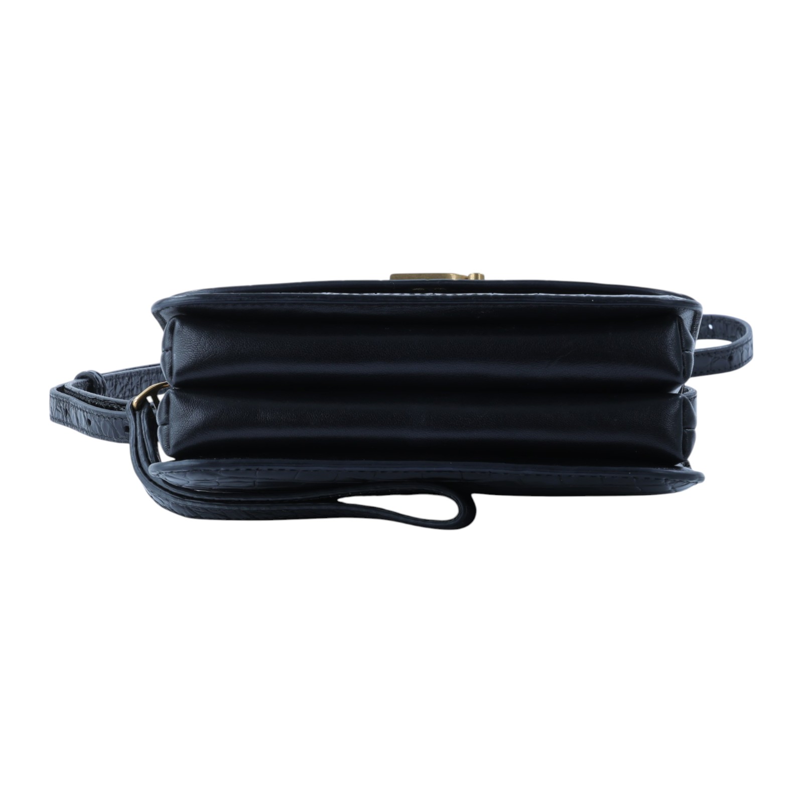 巴黎世家 BALENCIAGA Embossed Croc B Bag 小型 肩背包 5928981LR7M 黑壓紋B字 BAG 無附屬品