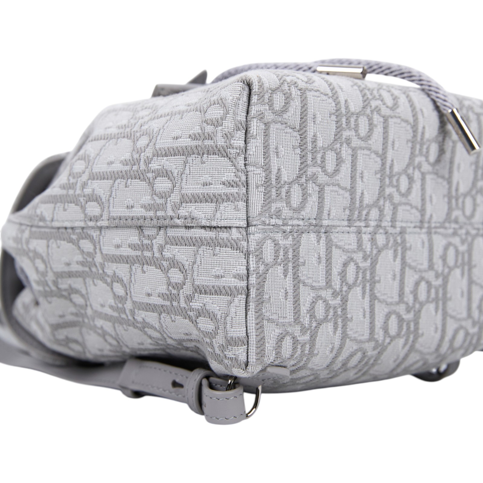 迪奧 CHRISTIAN DIOR Oblique Jacquard 後背包 雙肩包 M1536PBTZ 灰緹花後背BABY系列 無附屬品