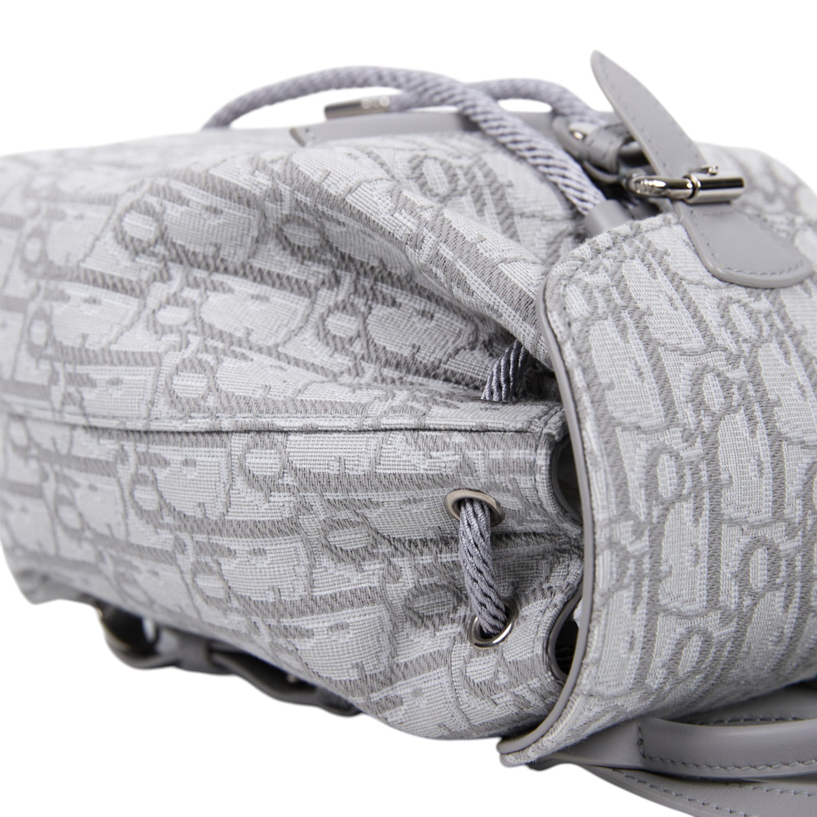 迪奧 CHRISTIAN DIOR Oblique Jacquard 後背包 雙肩包 M1536PBTZ 灰緹花後背BABY系列 無附屬品