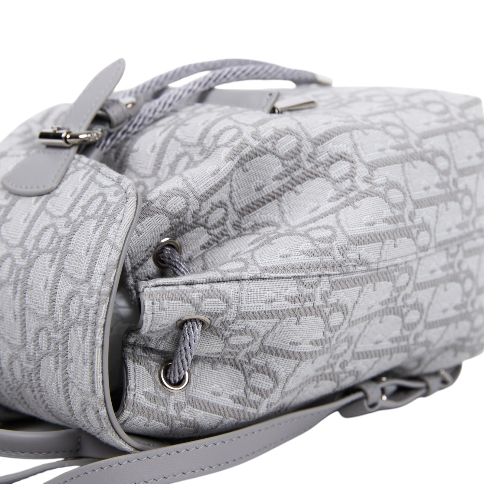 迪奧 CHRISTIAN DIOR Oblique Jacquard 後背包 雙肩包 M1536PBTZ 灰緹花後背BABY系列 無附屬品