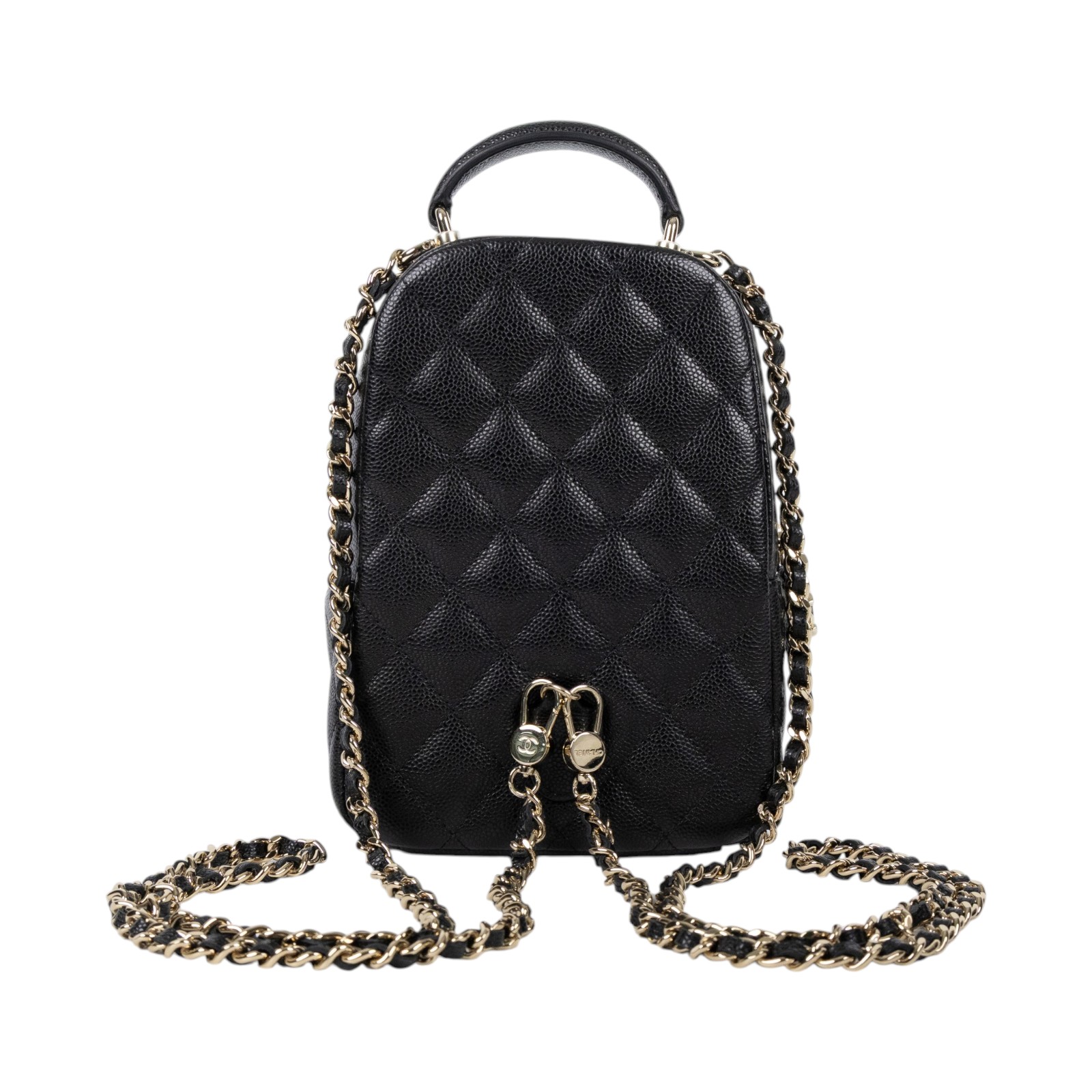 香奈兒 CHANEL 經典 迷你 後背包 AP3753 B10583 晶片款 黑荔枝後背包 原廠盒子/防塵袋/購買證明