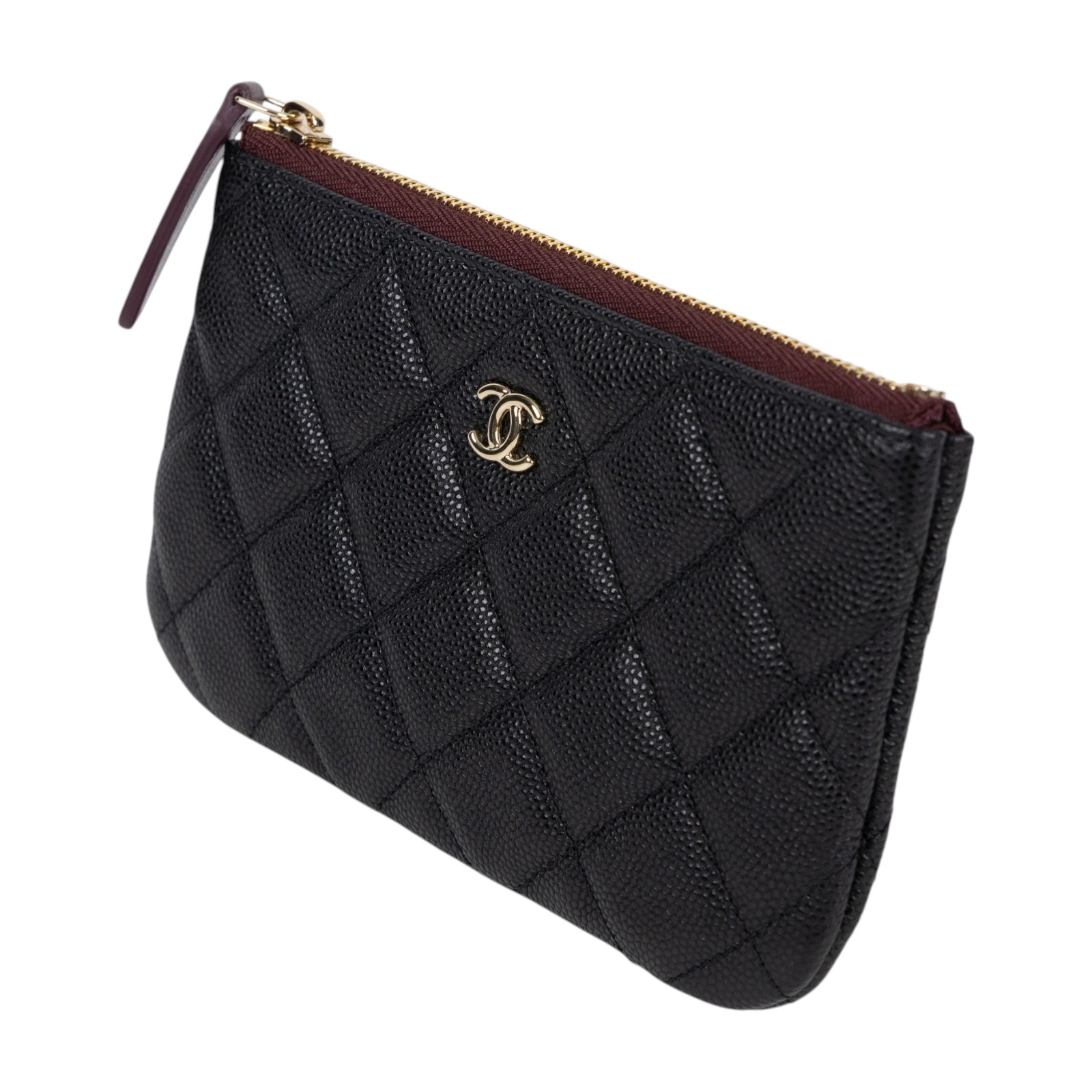 香奈兒 CHANEL 經典 拉鍊 隨身包 小型 AP4020 31開黑荔枝一字拉鍊POUCH 原廠盒子/防塵袋