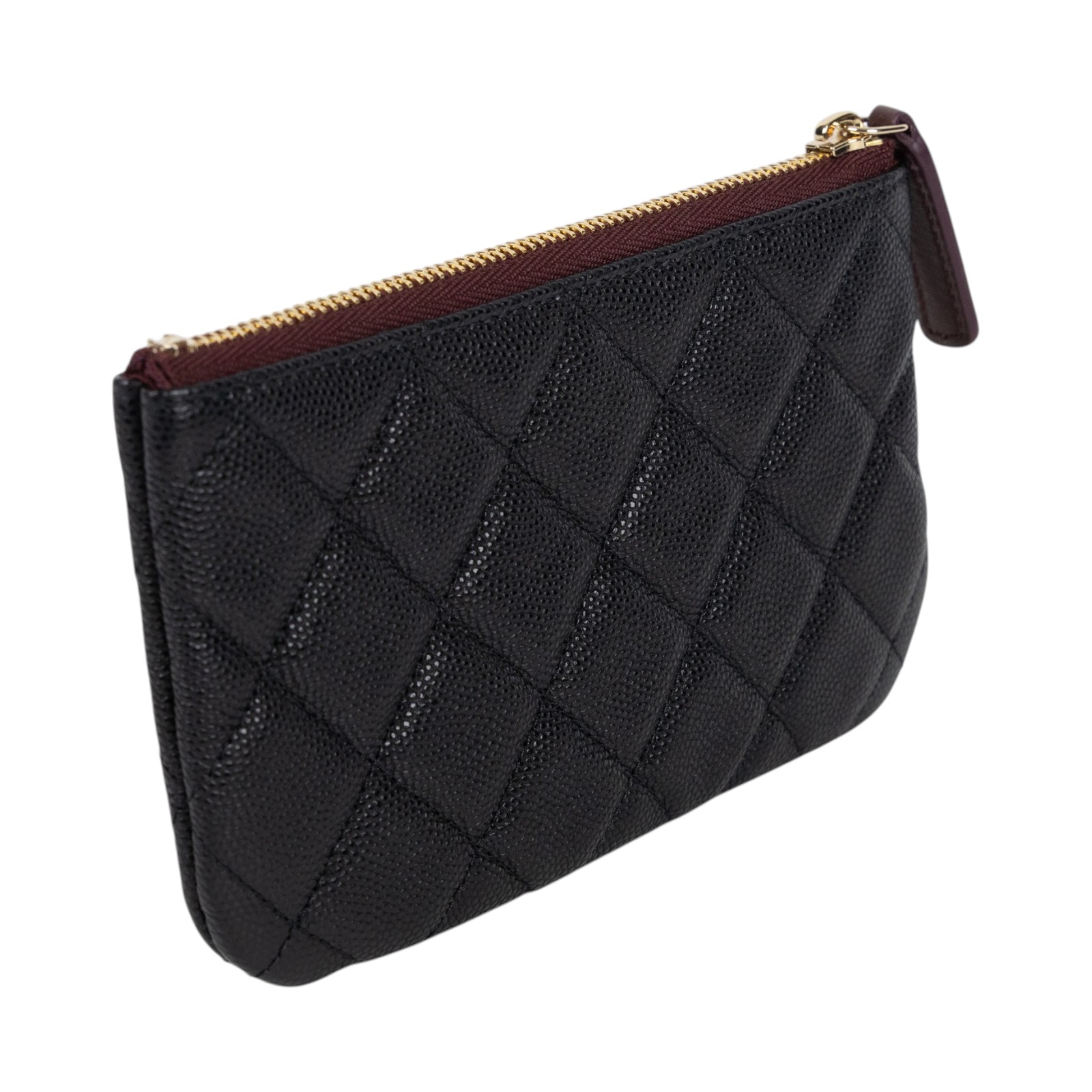 香奈兒 CHANEL 經典 拉鍊 隨身包 小型 AP4020 31開黑荔枝一字拉鍊POUCH 原廠盒子/防塵袋