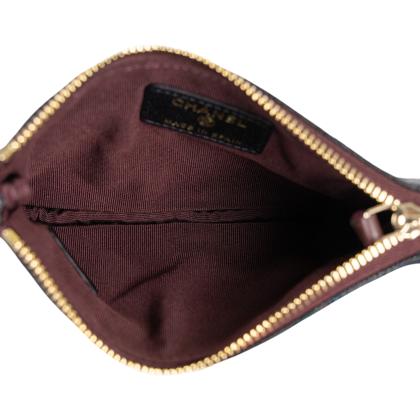 香奈兒 CHANEL 經典 拉鍊 隨身包 小型 AP4020 31開黑荔枝一字拉鍊POUCH 原廠盒子/防塵袋