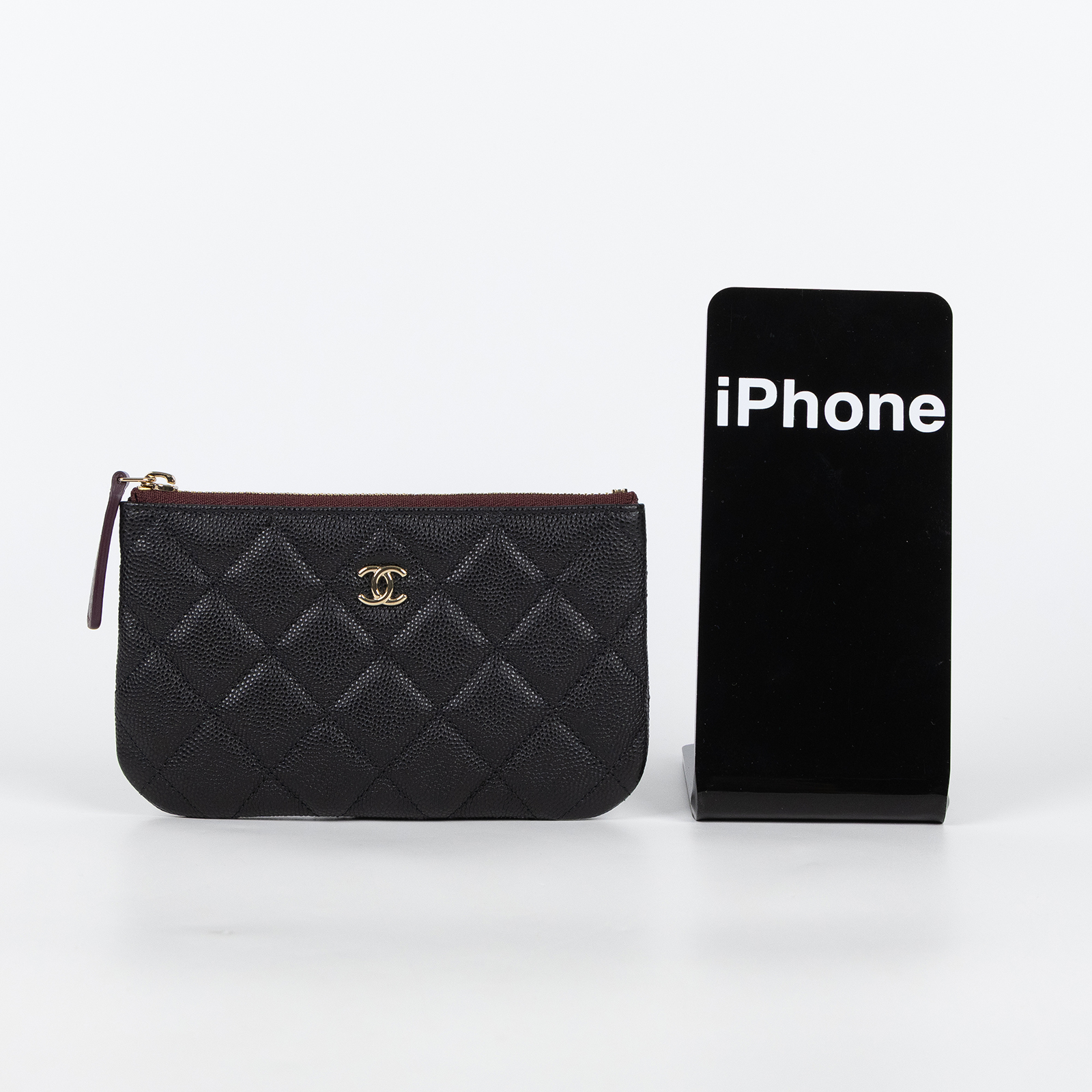 香奈兒 CHANEL 經典 拉鍊 隨身包 小型 AP4020 31開黑荔枝一字拉鍊POUCH 原廠盒子/防塵袋