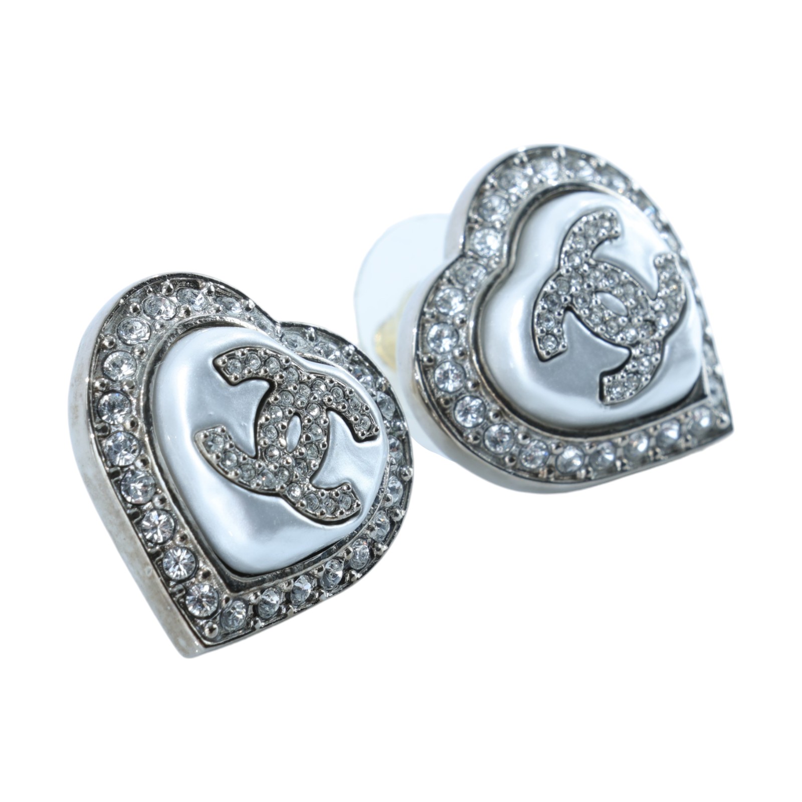 香奈兒 CHANEL 耳釘 ABB632 B14143B23B 金色珍珠愛心耳環 無附屬品