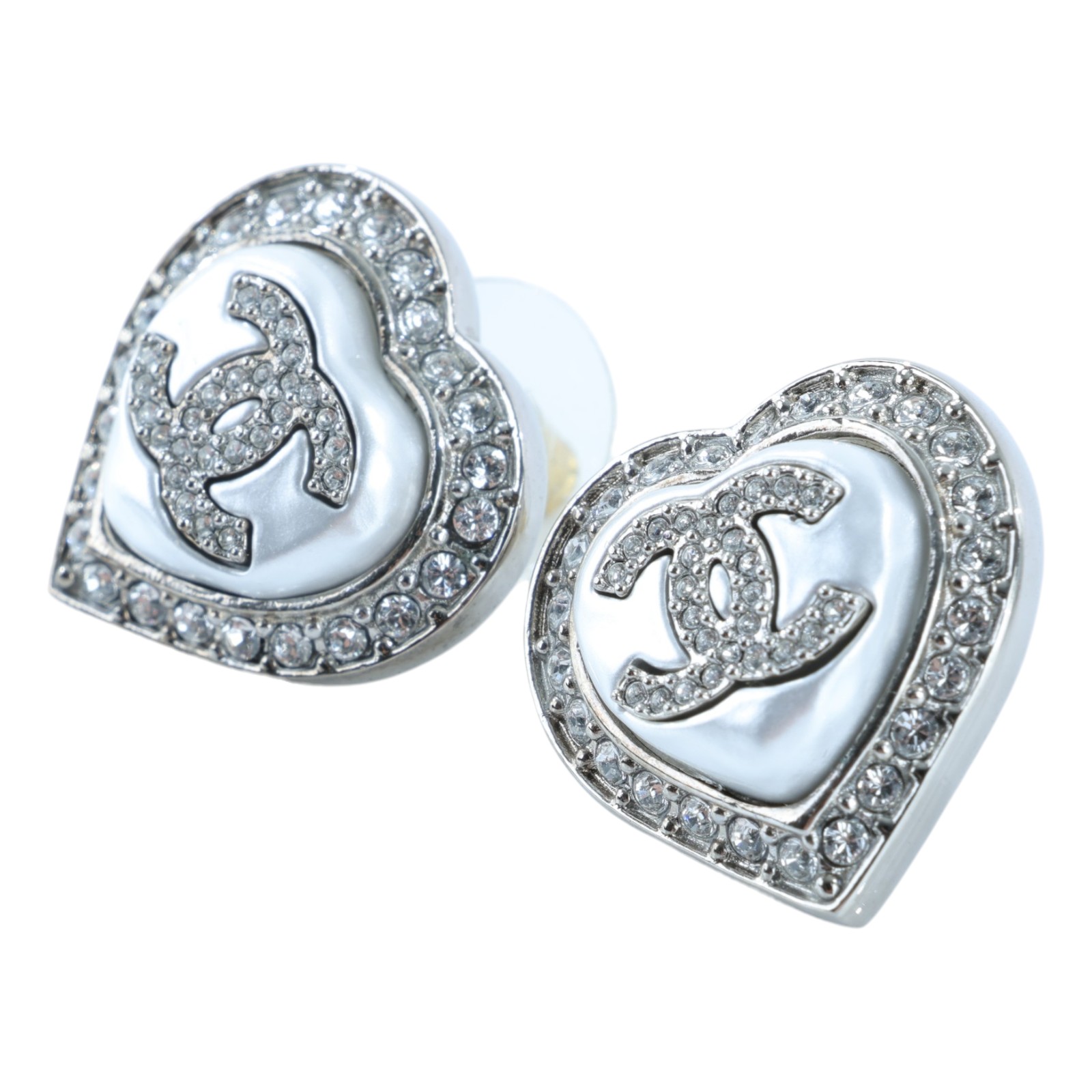 香奈兒 CHANEL 耳釘 ABB632 B14143B23B 金色珍珠愛心耳環 無附屬品