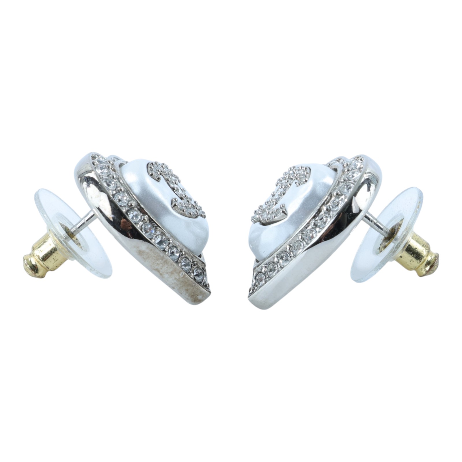 香奈兒 CHANEL 耳釘 ABB632 B14143B23B 金色珍珠愛心耳環 無附屬品