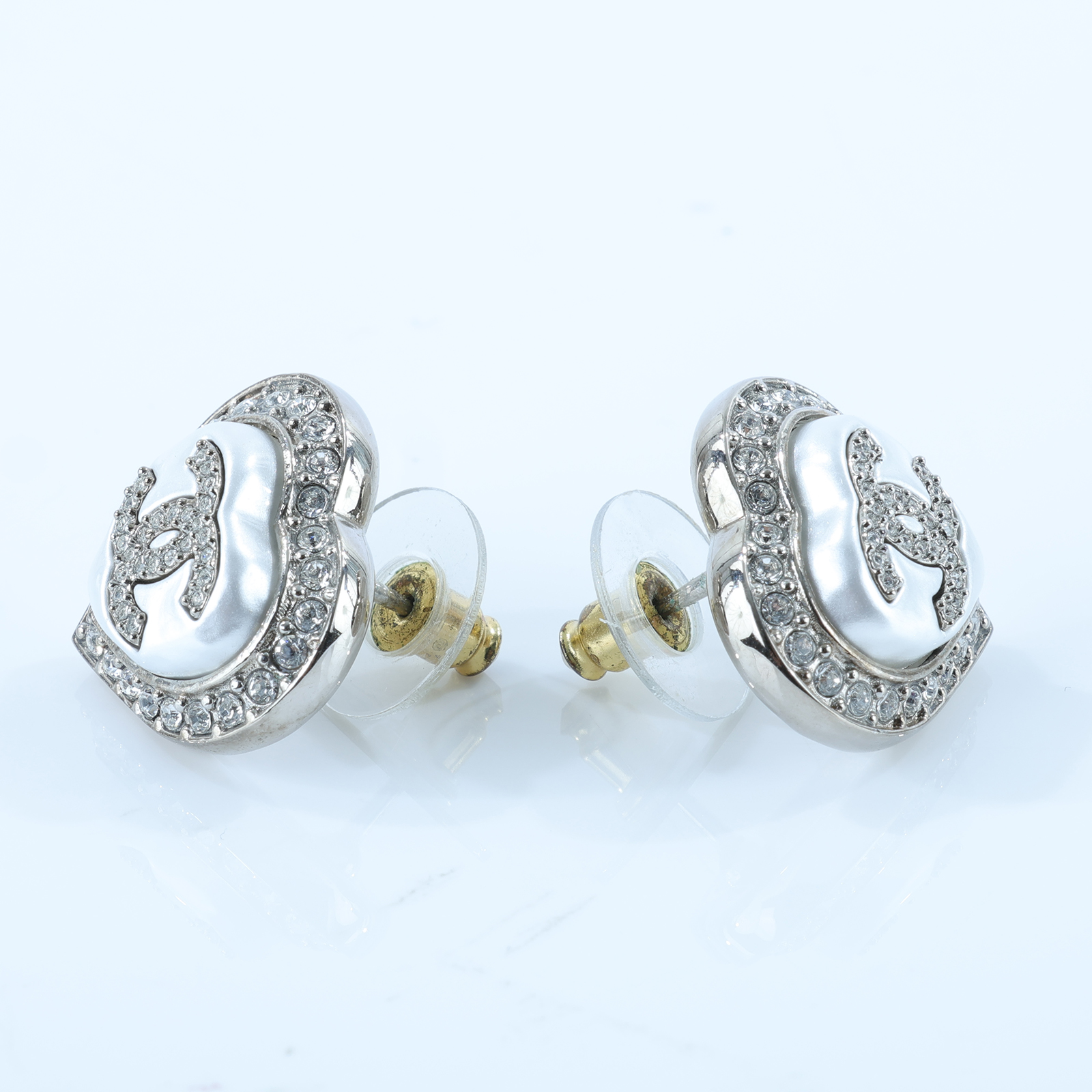 香奈兒 CHANEL 耳釘 ABB632 B14143B23B 金色珍珠愛心耳環 無附屬品