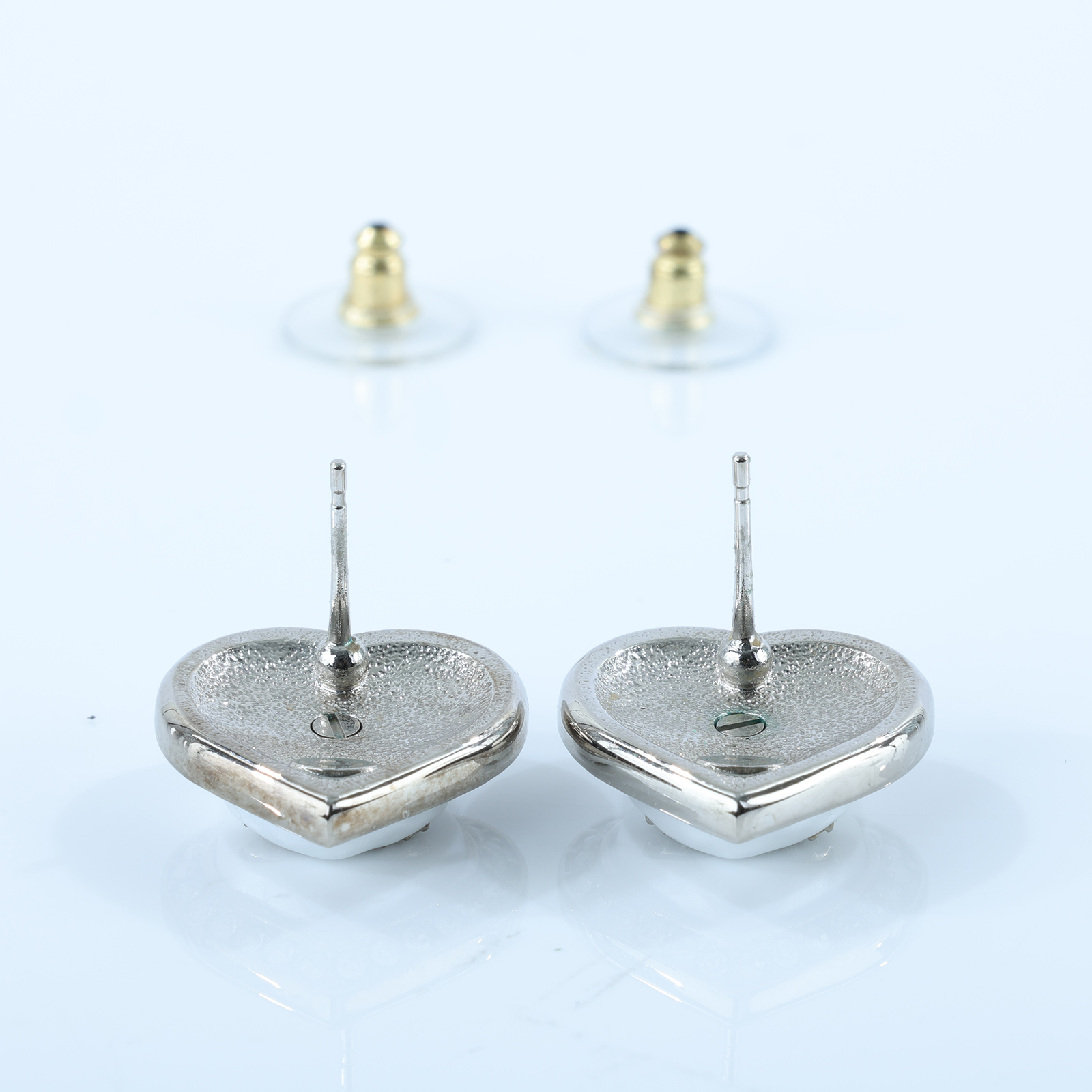 香奈兒 CHANEL 耳釘 ABB632 B14143B23B 金色珍珠愛心耳環 無附屬品