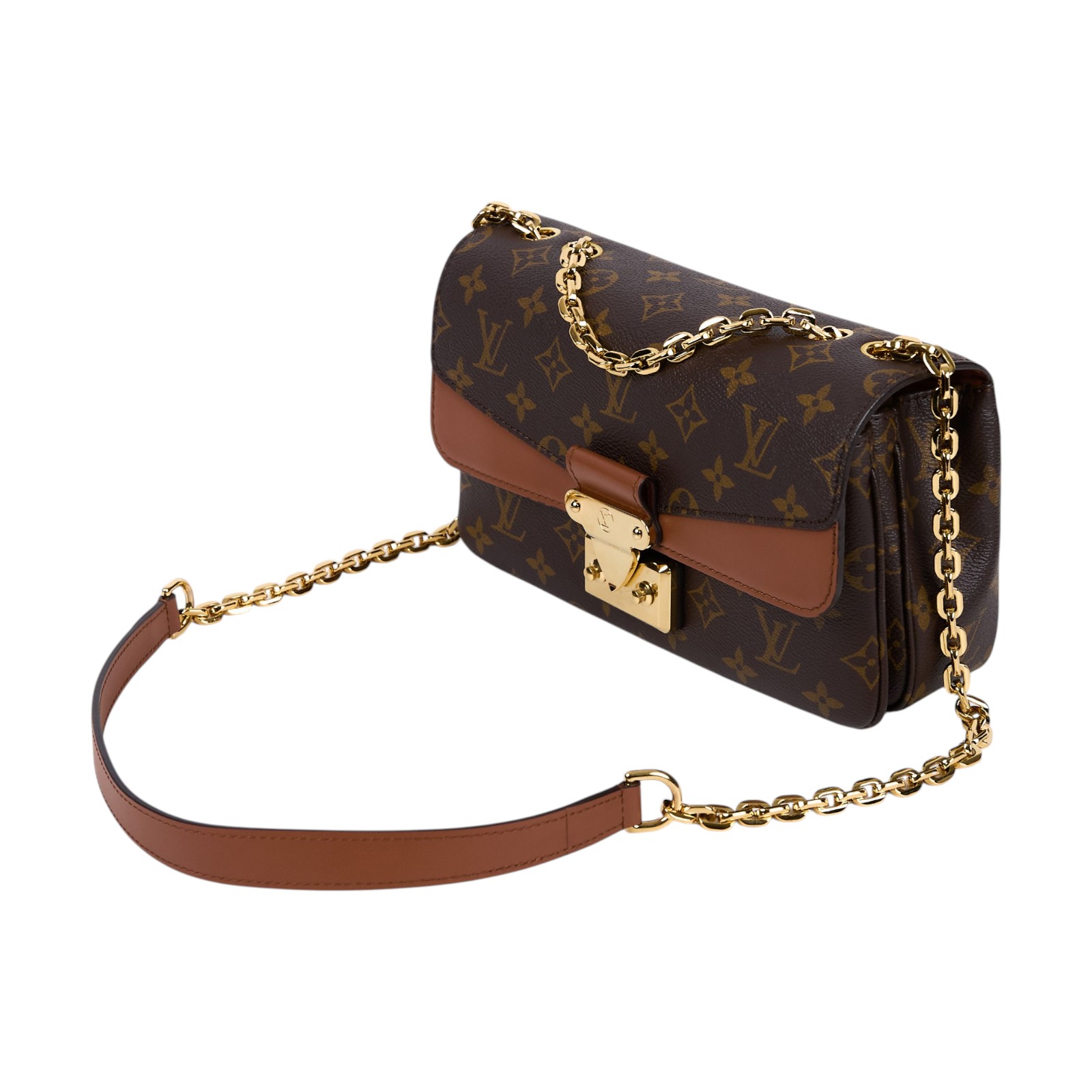 路易威登 LOUIS VUITTON Marceau 經典老花 斜肩背 翻蓋 金鍊包 M46127 晶片款 原花Marceau 原廠盒子/防塵袋/購買證明