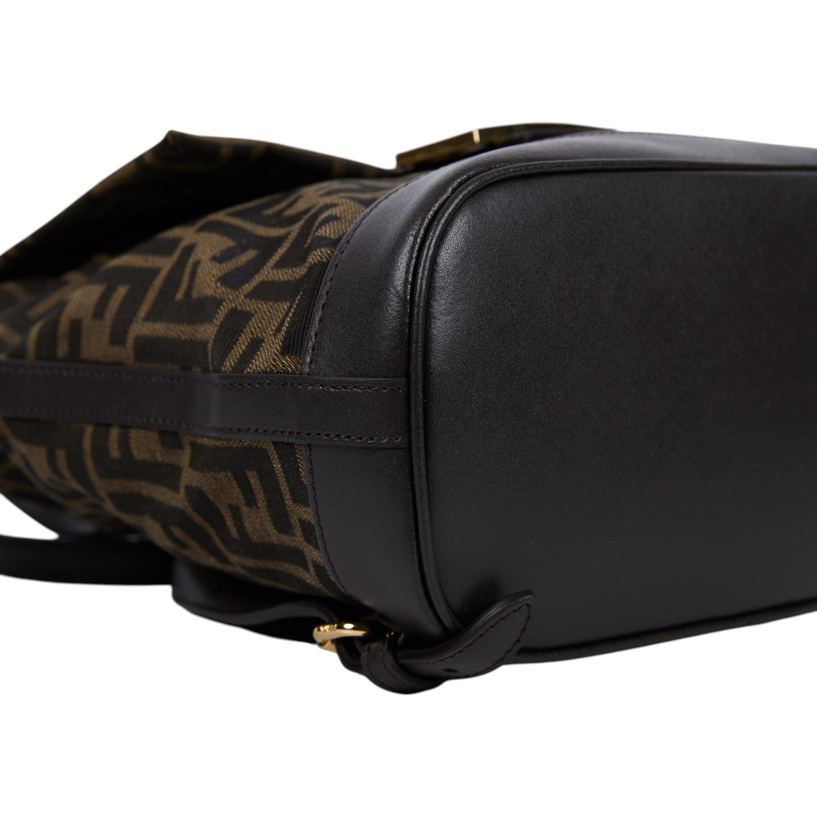 芬迪 FENDI Jacquard FF 後背包 雙肩包 手提包 8BZ057AVQC 棕色FF提花布料背包 防塵袋