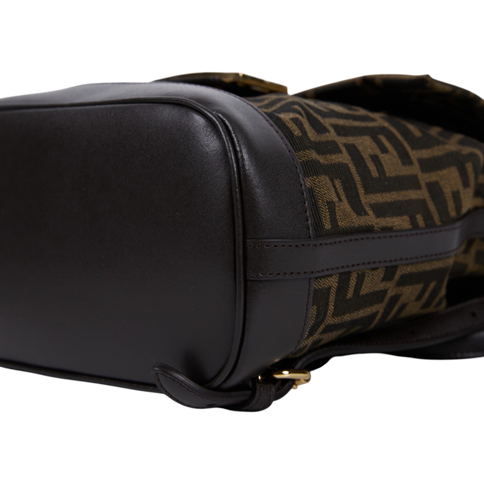 芬迪 FENDI Jacquard FF 後背包 雙肩包 手提包 8BZ057AVQC 棕色FF提花布料背包 防塵袋