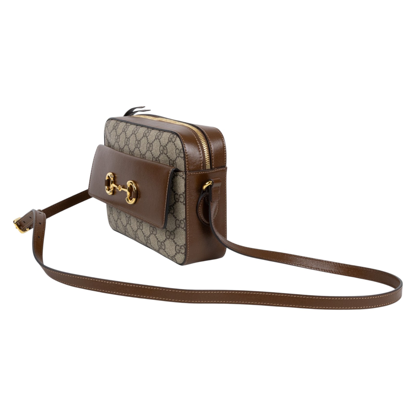 古馳 GUCCI 1955 馬銜扣 小型 肩揹袋 645454 92TCG 棕1955相機包 防塵袋/原廠盒子