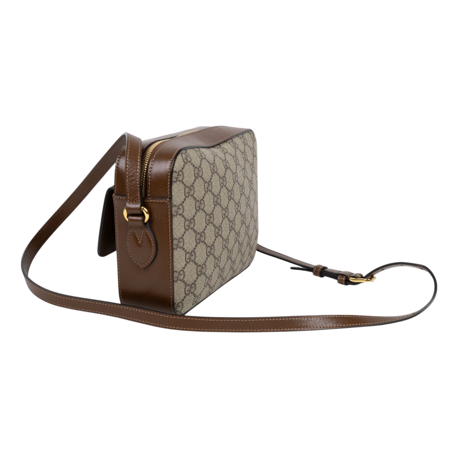 古馳 GUCCI 1955 馬銜扣 小型 肩揹袋 645454 92TCG 棕1955相機包 防塵袋/原廠盒子