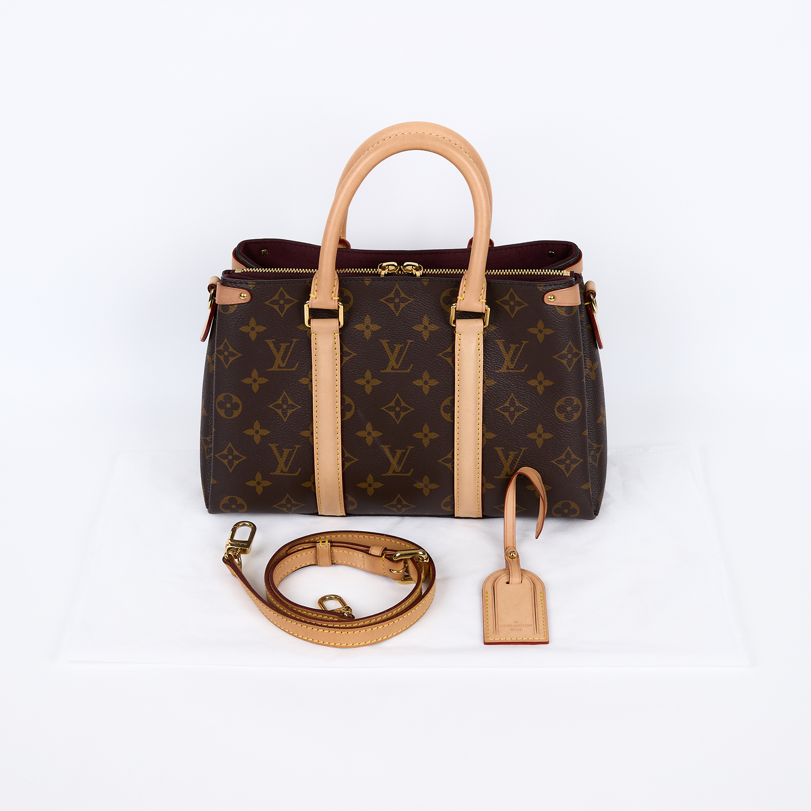 路易威登 LOUIS VUITTON Soufflot MM 手提包 斜背包 M44815 原花SOUFFLOT BB 背帶/吊牌