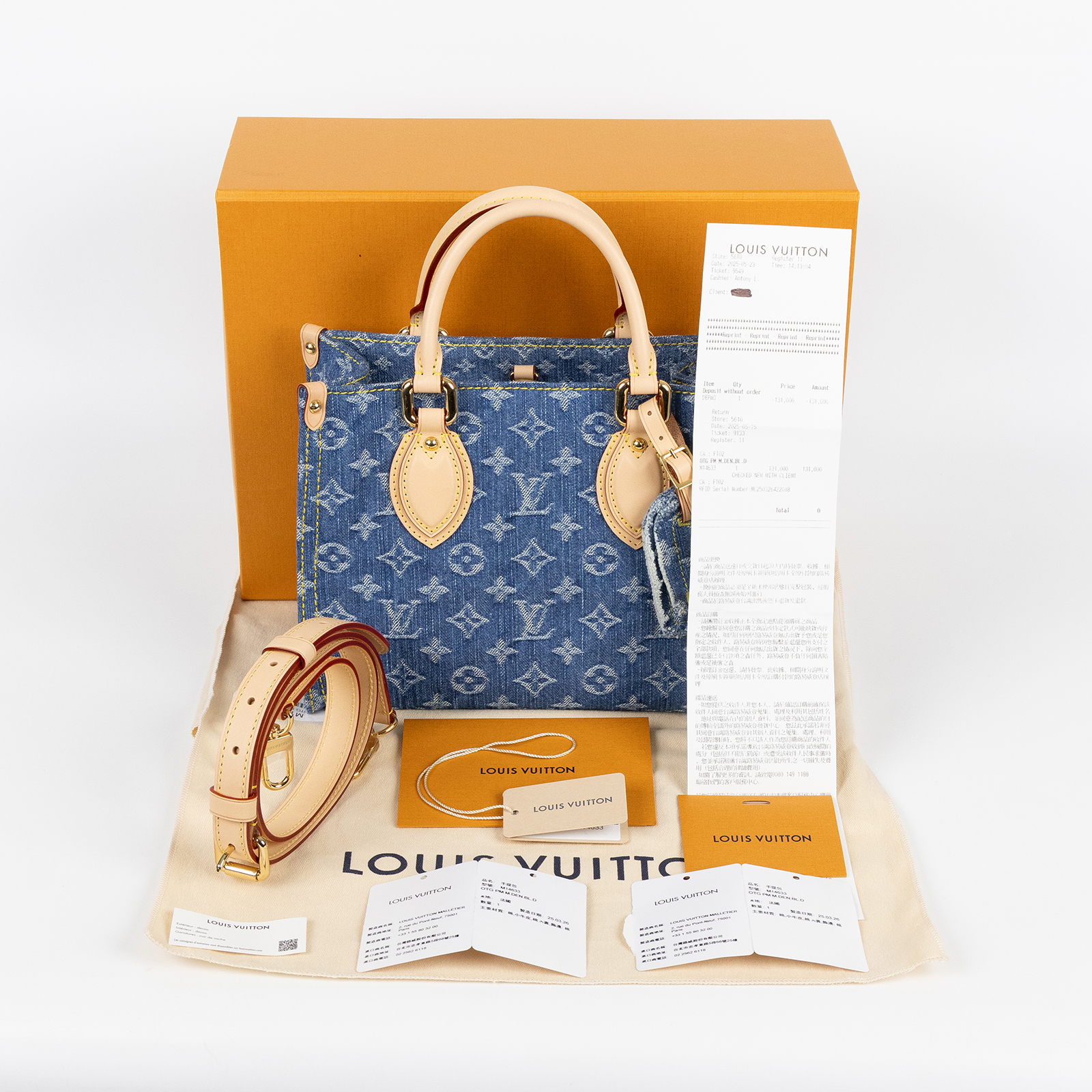 路易威登 LOUIS VUITTON OnTheGo PM 肩背包 手提 Resort 系列 M14633 晶片款  原廠盒子/防塵袋/購買證明/背帶