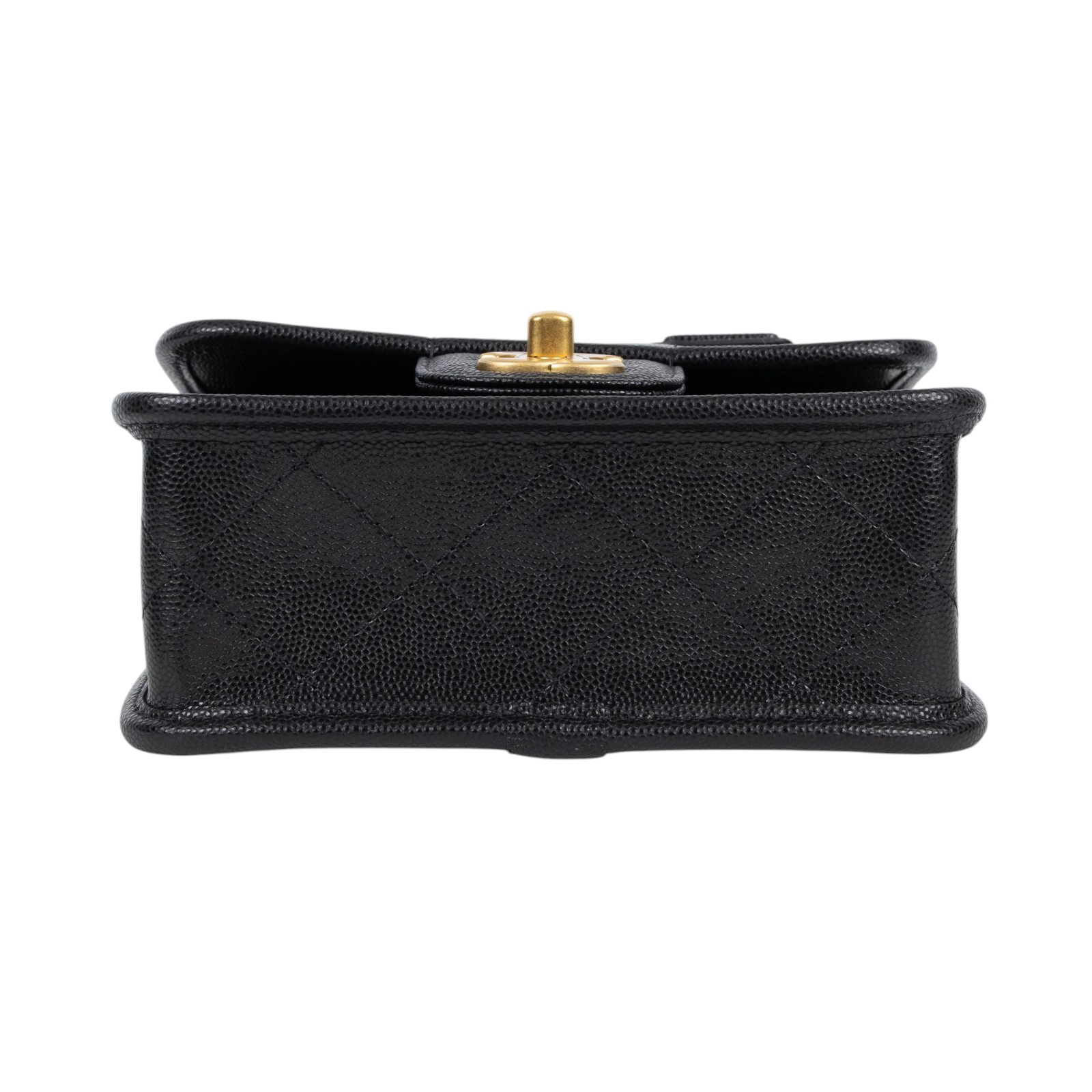 香奈兒 CHANEL 22k 名牌 肩背 豆腐包 郵差包 AS3652 B09173 晶片款 黑金荔枝提把鍊條包 原廠盒子/防塵袋