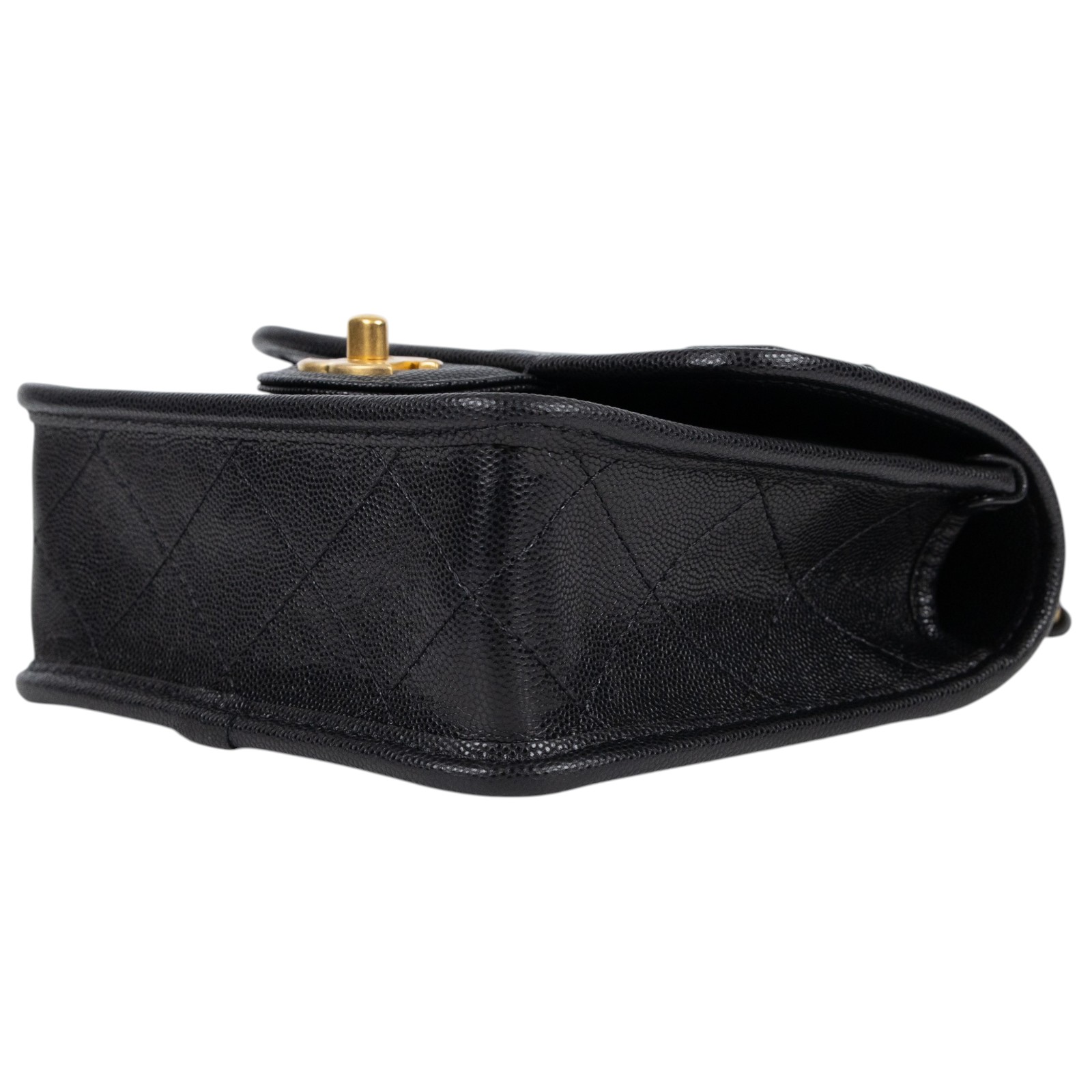 香奈兒 CHANEL 22k 名牌 肩背 豆腐包 郵差包 AS3652 B09173 晶片款 黑金荔枝提把鍊條包 原廠盒子/防塵袋