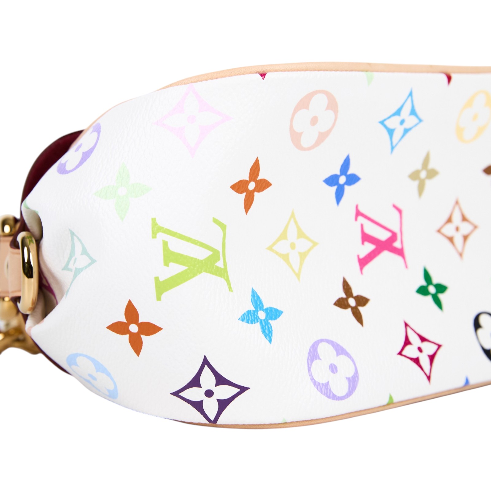 路易威登 LOUIS VUITTON Beverly MM 村上隆聯名 白彩 手提 肩背包  M40203 白三彩BEVERLY MM肩背包 防塵袋