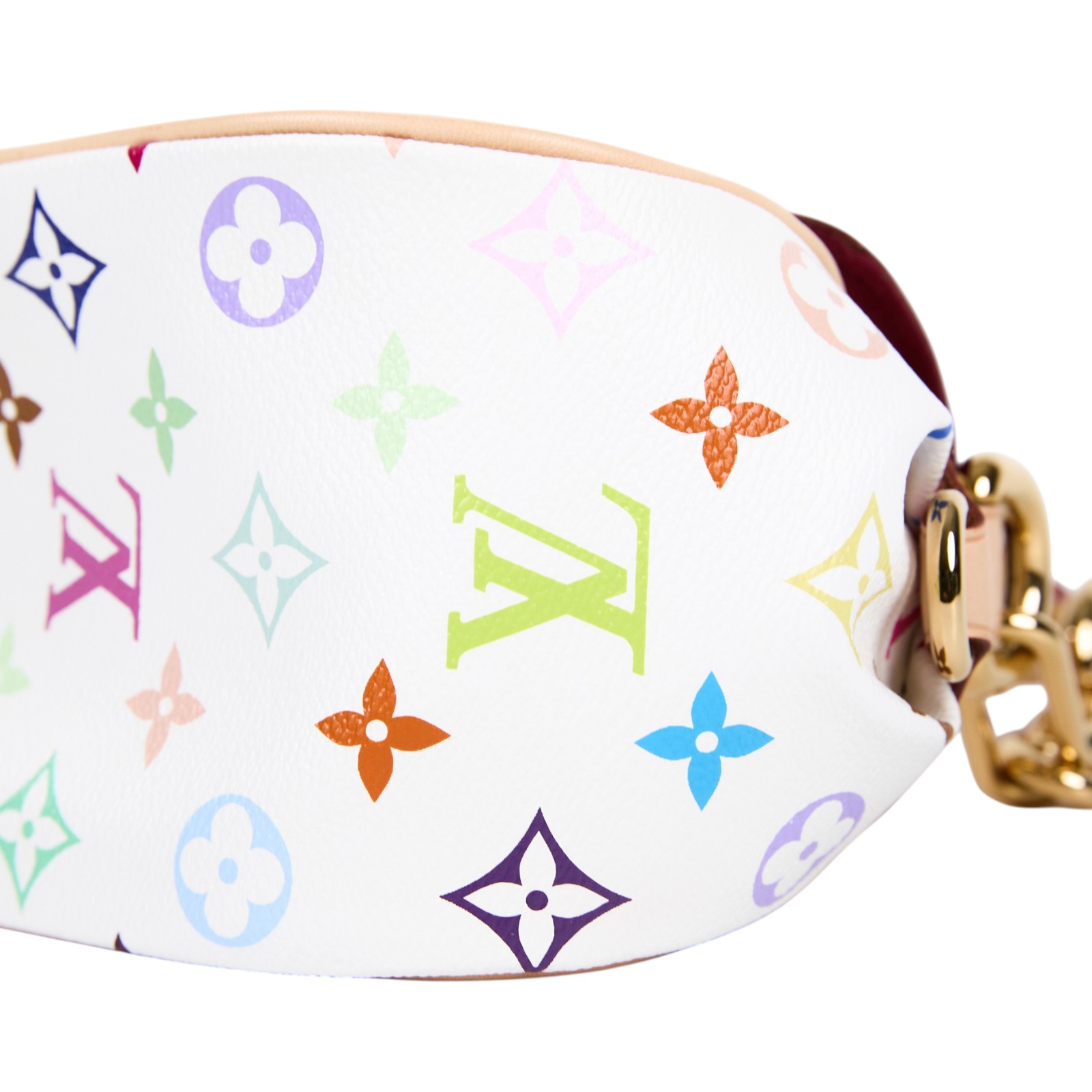 路易威登 LOUIS VUITTON Beverly MM 村上隆聯名 白彩 手提 肩背包  M40203 白三彩BEVERLY MM肩背包 防塵袋