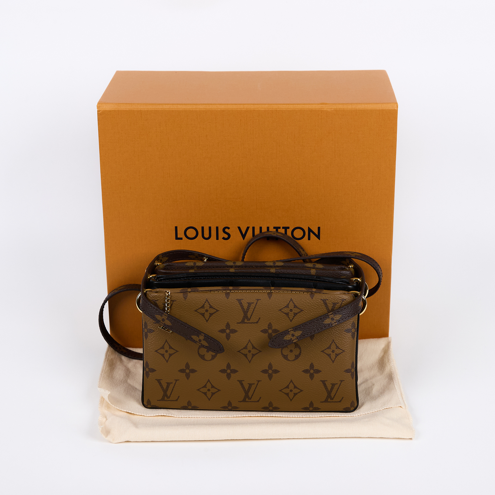 路易威登 LOUIS VUITTON Trio LV 3 三合一 肩背包 斜背包 M45412 原花三層肩背包 原廠盒子/防塵袋