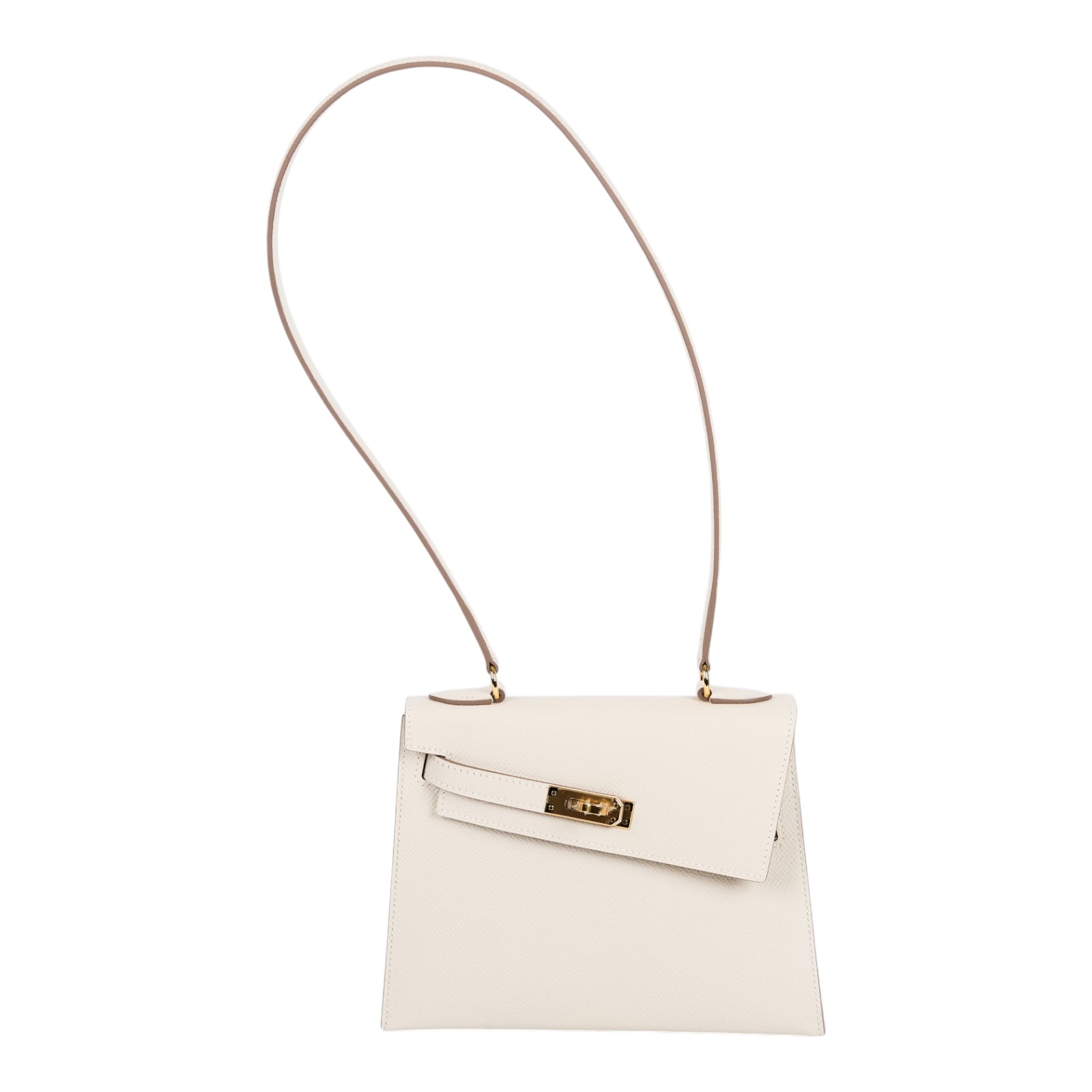 愛馬仕 Hermes Kelly Bag 凱莉包 En Desordre 20 手提包 金色五金 奶昔白 H083596CC10 /W刻  原廠盒子/防塵袋/購買證明影本