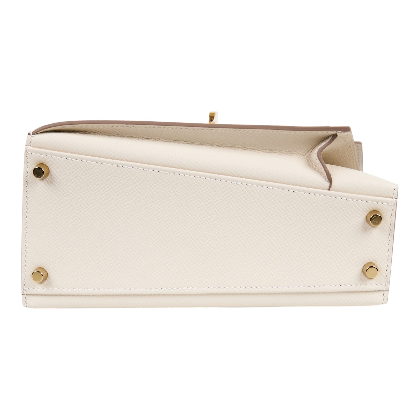 愛馬仕 Hermes Kelly Bag 凱莉包 En Desordre 20 手提包 金色五金 奶昔白 H083596CC10 /W刻  原廠盒子/防塵袋/購買證明影本