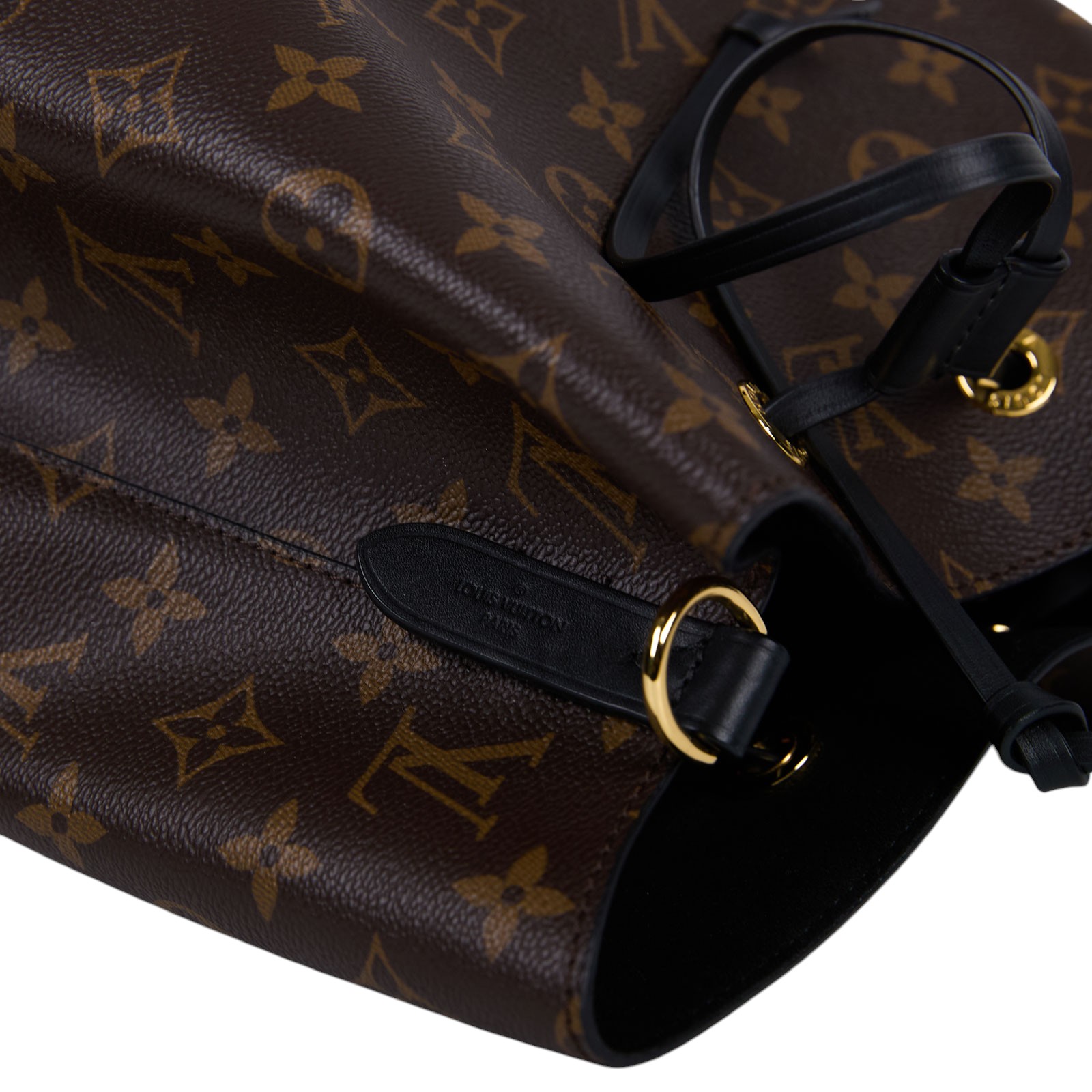 路易威登 LOUIS VUITTON NéoNoé MM 經典帆布 肩背 水桶包 黑色 M44020 黑原花NEONOE水桶包 背帶