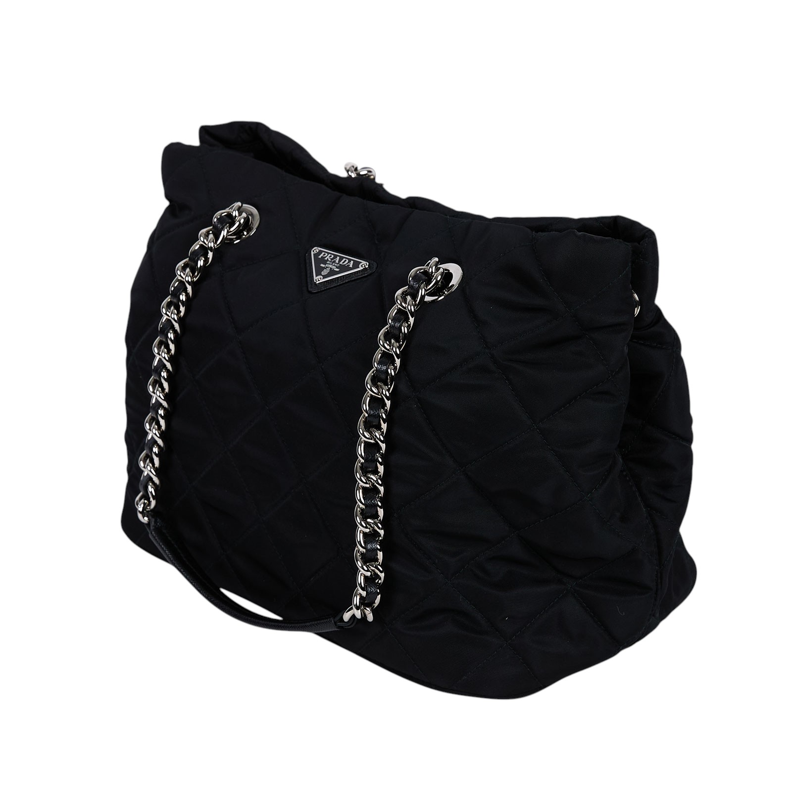 普拉達 PRADA Re-Nylon 肩背包 1BG740_2AS3 黑尼龍TOTE 防塵袋/背帶