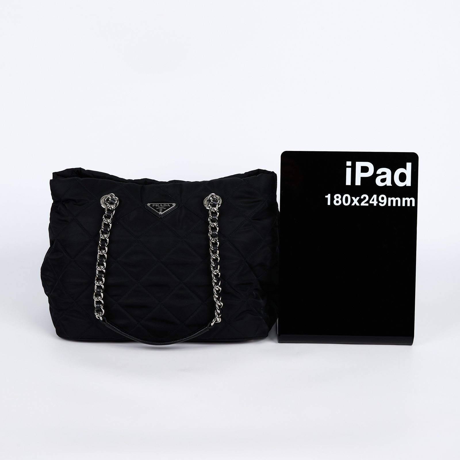 普拉達 PRADA Re-Nylon 肩背包 1BG740_2AS3 黑尼龍TOTE 防塵袋/背帶