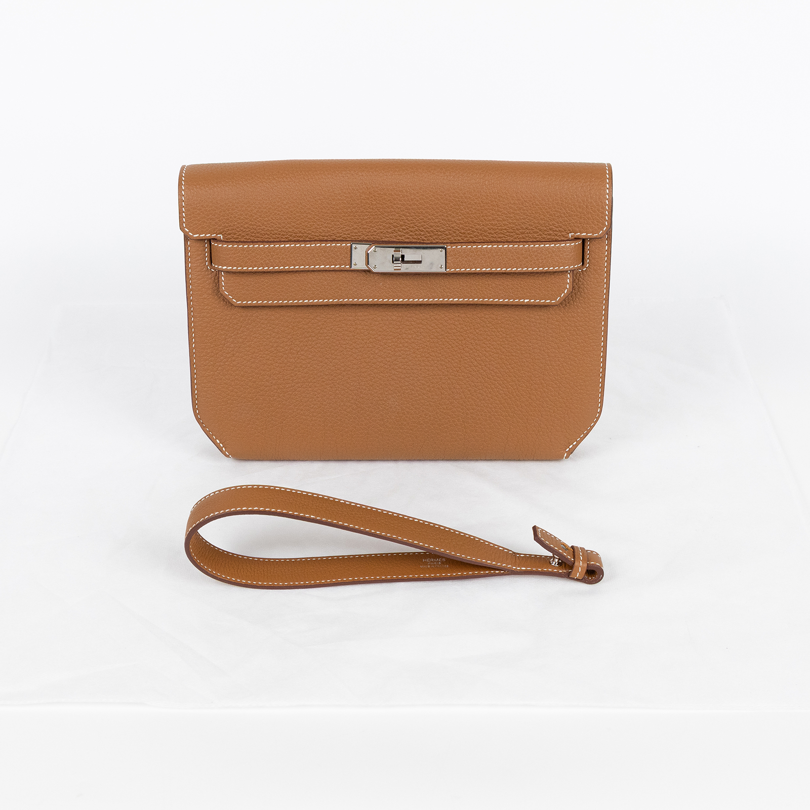 愛馬仕 Hermes kelly Depeches 25 手拿包 DP25 BCT503FB B刻金棕銀釦KELLY DEPECHES 25 無附屬品
