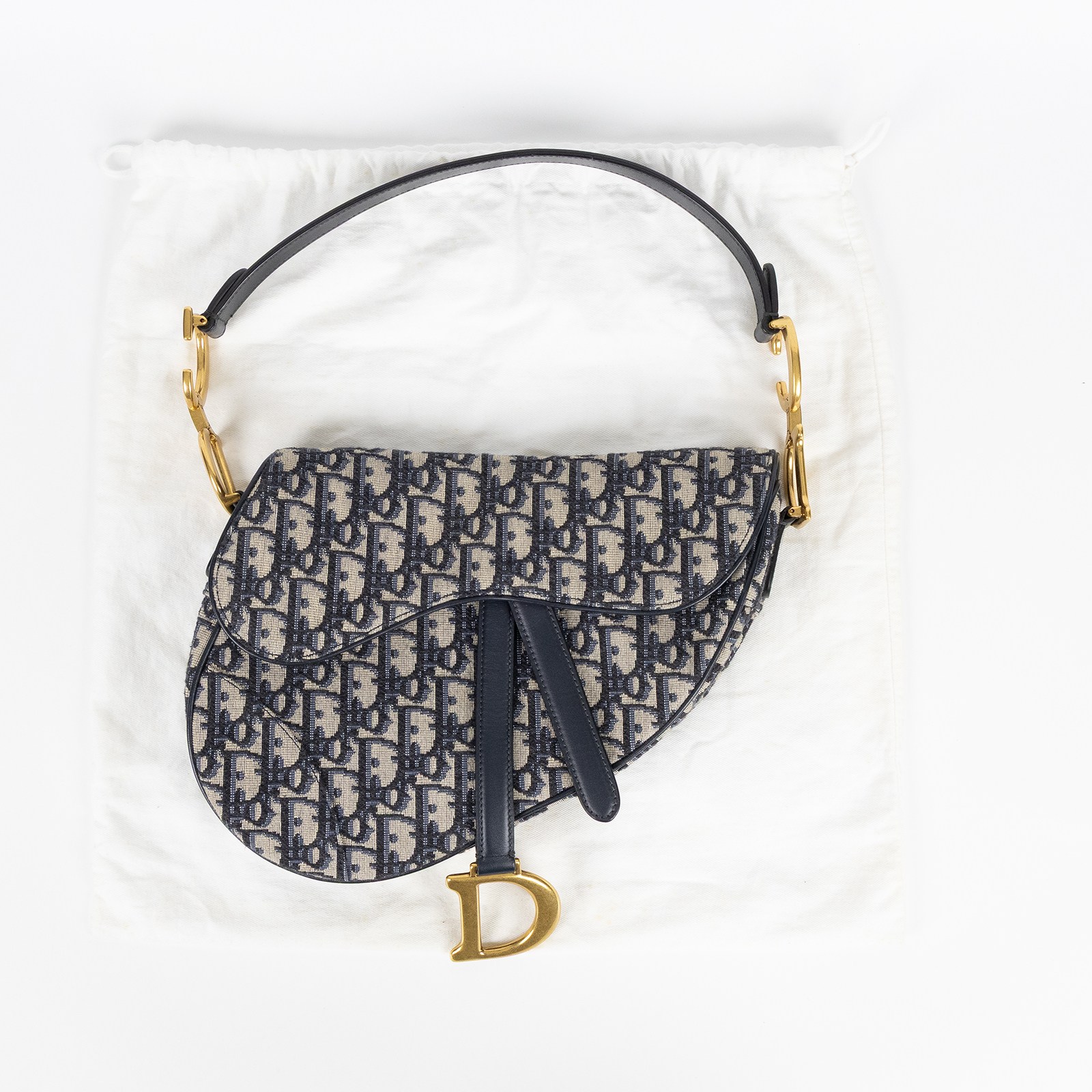 迪奧 CHRISTIAN DIOR Saddle 馬鞍袋  M0455CTZQ 藍DIOR SADDLE 防塵袋(無長背帶)
