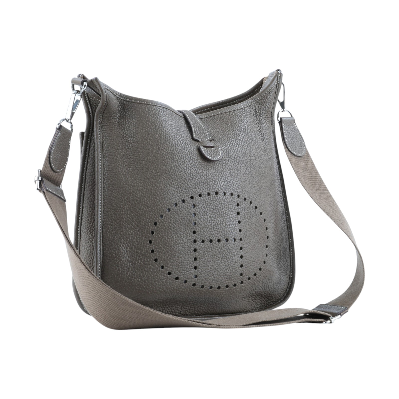 愛馬仕 Hermes Evelyne Bag 伊芙琳包 29 馬蹄型 EV29 C刻 大象灰EVELYN29 防塵袋/背帶