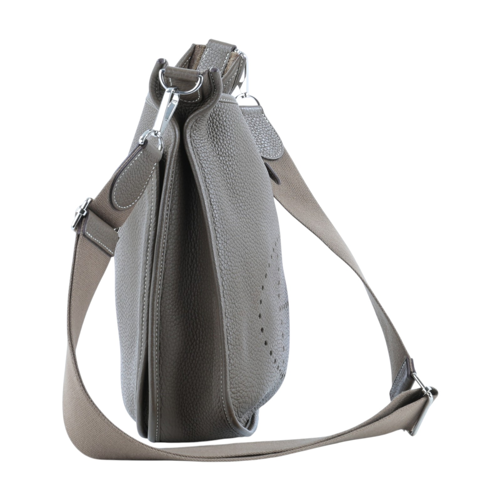 愛馬仕 Hermes Evelyne Bag 伊芙琳包 29 馬蹄型 EV29 C刻 大象灰EVELYN29 防塵袋/背帶