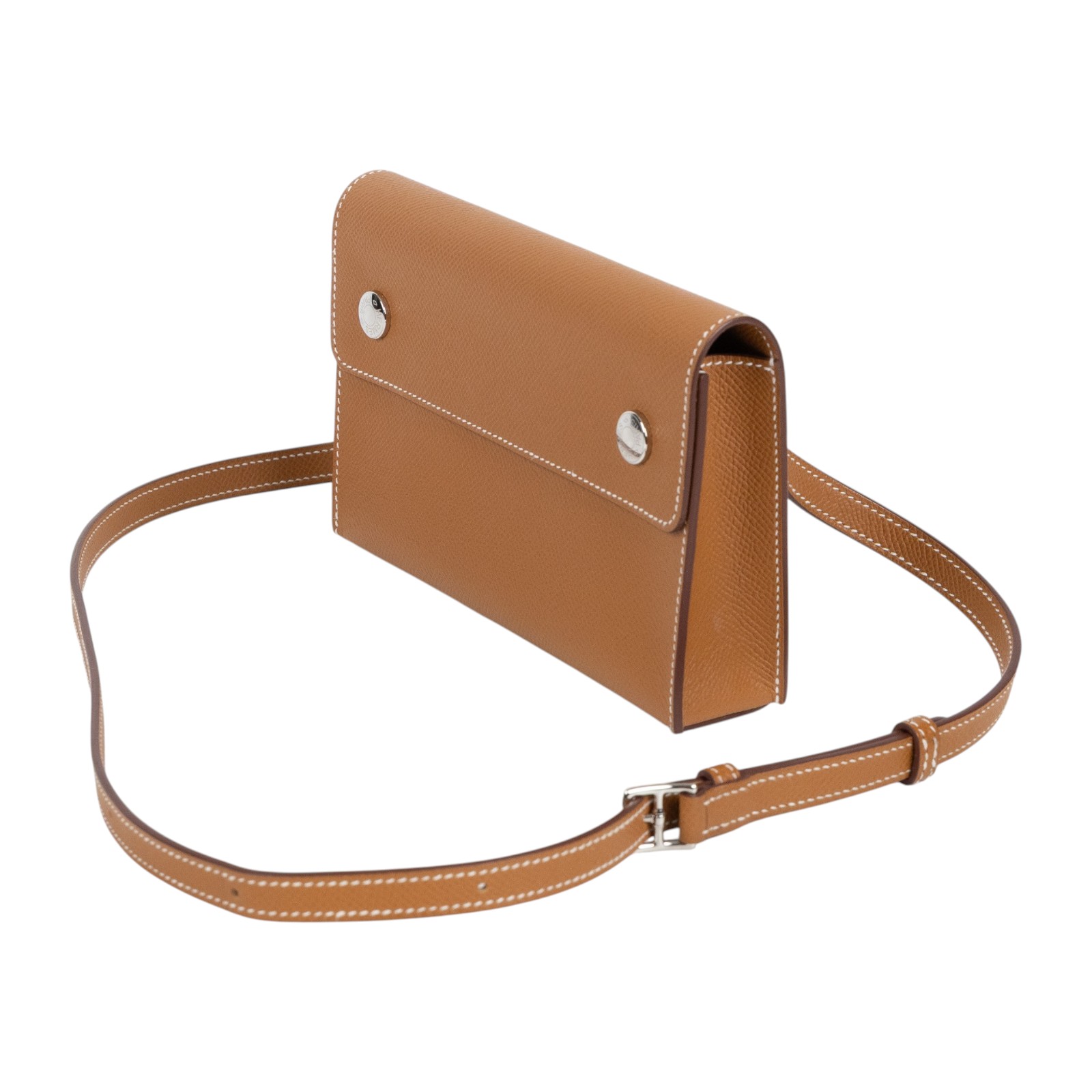 愛馬仕 Hermes Nap wallet 隨身錢包 銀色五金 金棕色 H085291CK37 K UY 008 TM  原廠盒子/防塵袋/購買證明