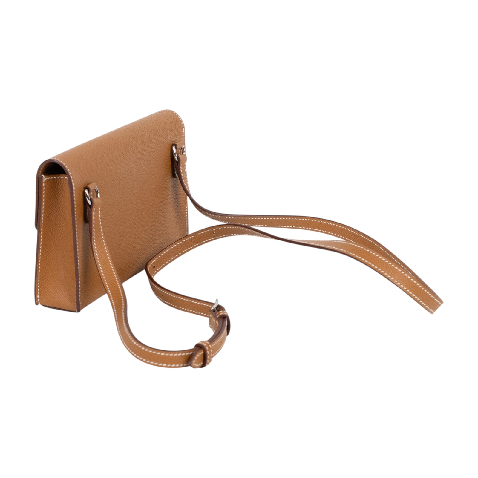 愛馬仕 Hermes Nap wallet 隨身錢包 銀色五金 金棕色 H085291CK37 K UY 008 TM  原廠盒子/防塵袋/購買證明