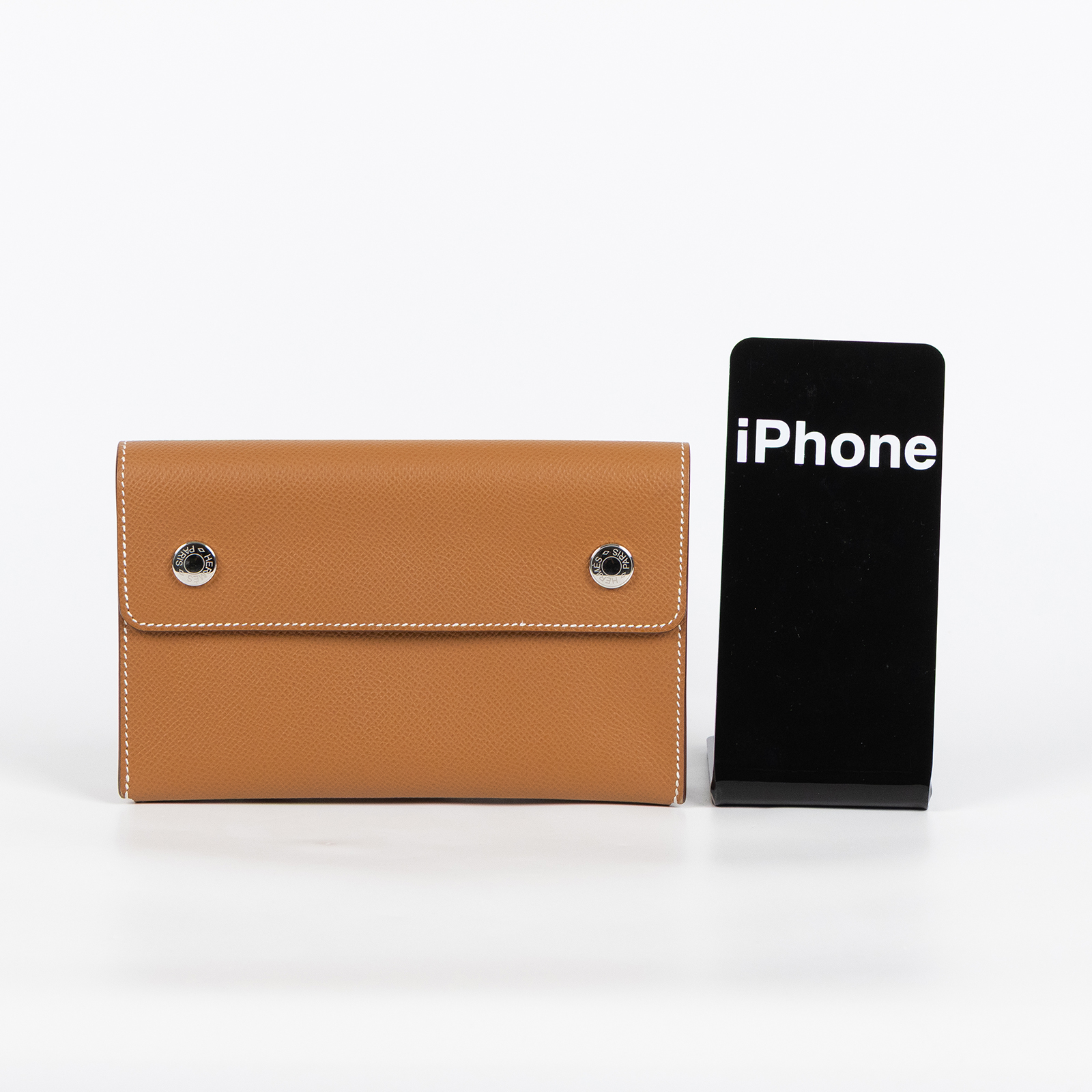 愛馬仕 Hermes Nap wallet 隨身錢包 銀色五金 金棕色 H085291CK37 K UY 008 TM  原廠盒子/防塵袋/購買證明