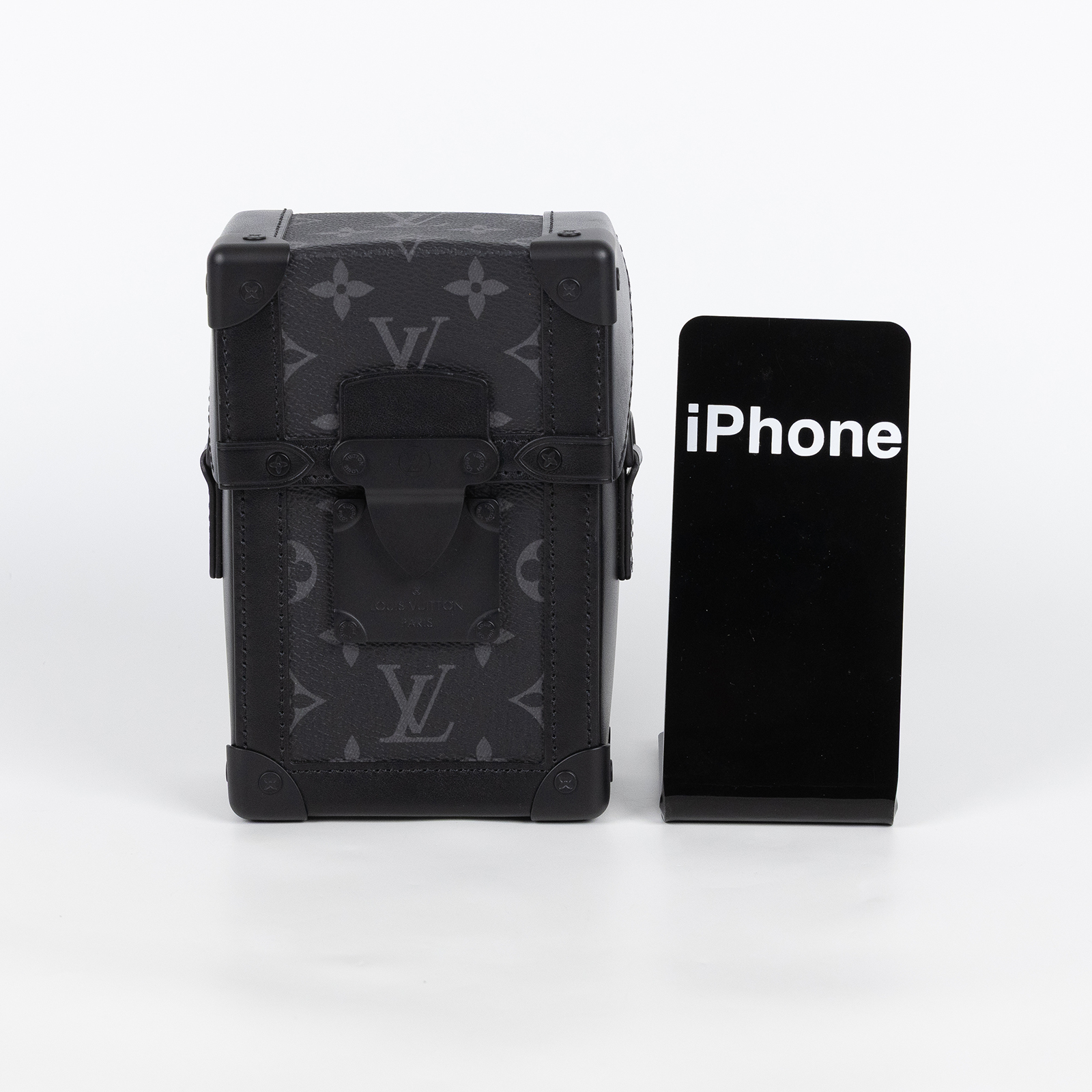 路易威登 LOUIS VUITTON Vertical Trunk 硬殼 肩背 斜背包 M82077 晶片款 黑原花VERTICAL TRUNK 防塵袋/背帶