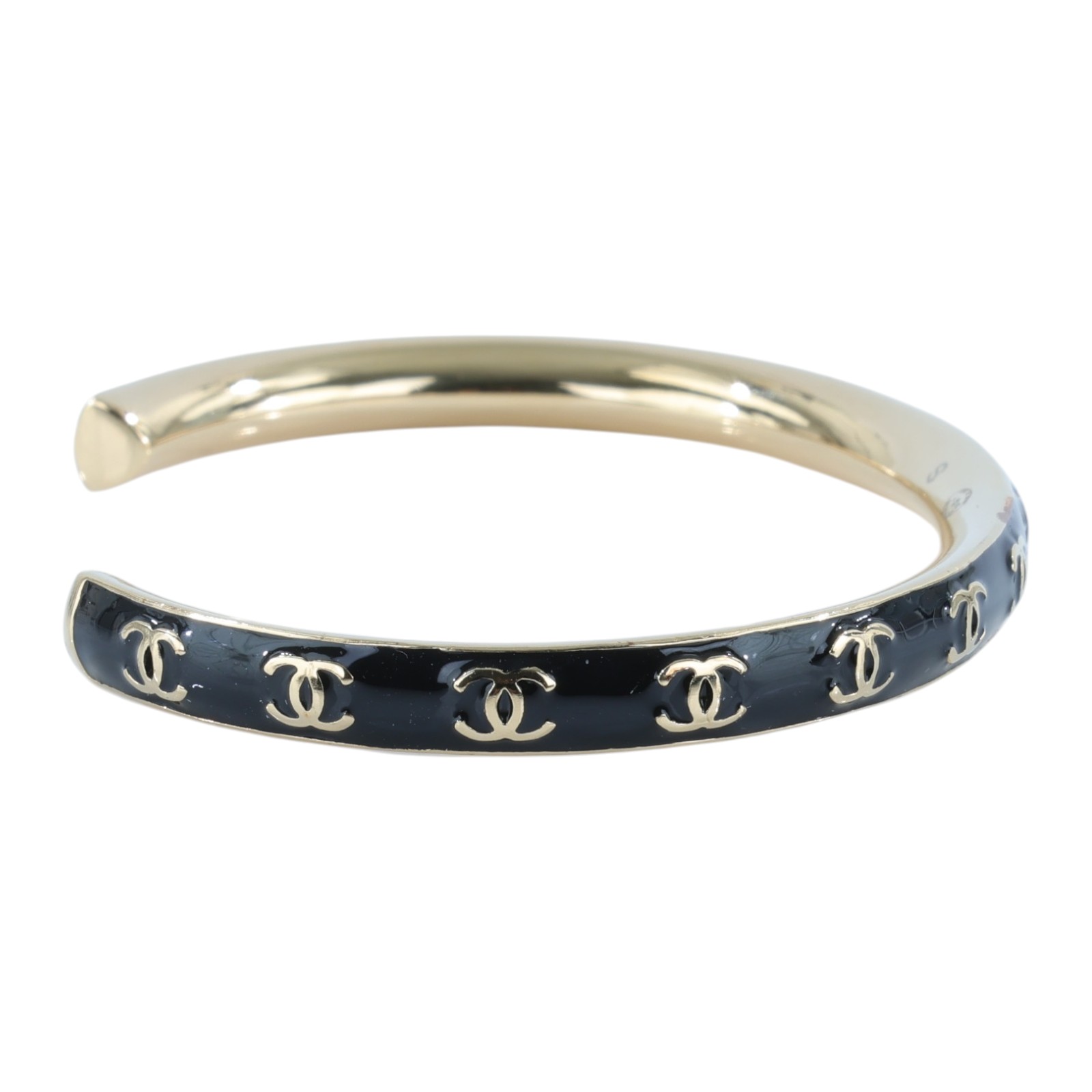 香奈兒 CHANEL 手環 ABC986_SB24P/#S 金色黑雙C手環 無附屬品