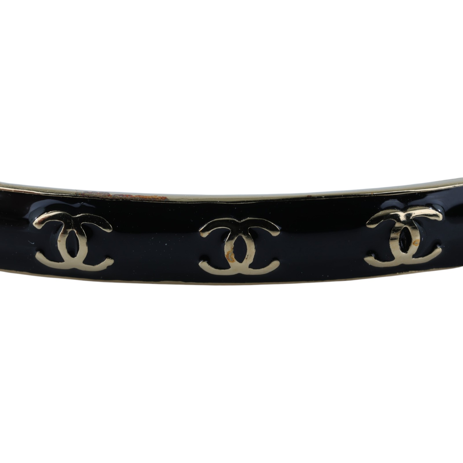 香奈兒 CHANEL 手環 ABC986_SB24P/#S 金色黑雙C手環 無附屬品