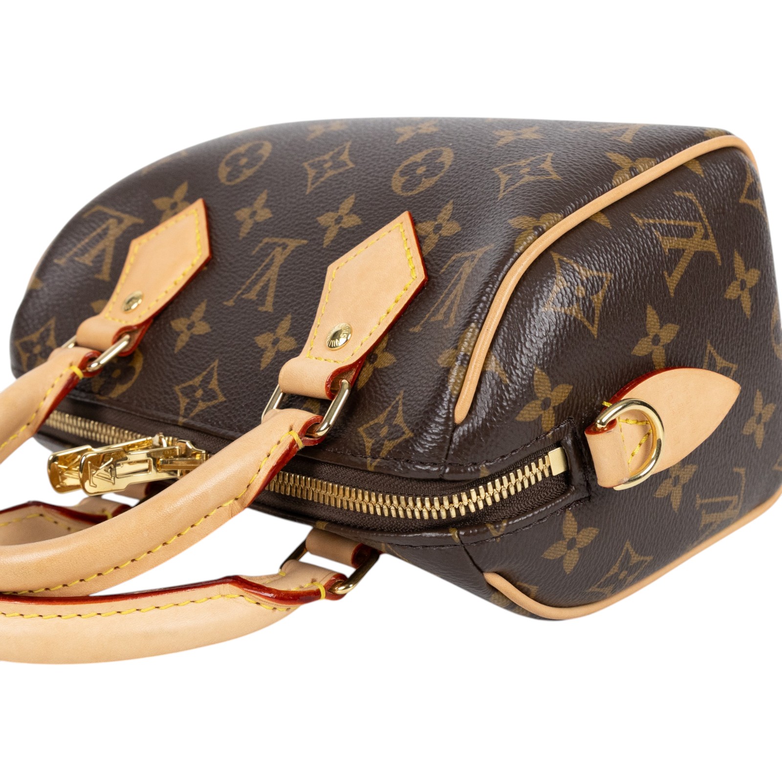 路易威登 LOUIS VUITTON Speedy Bandoulière 20 米色 帆布 手提 斜背 波士頓包 M46222 晶片款  原廠盒子/背帶/鎖組