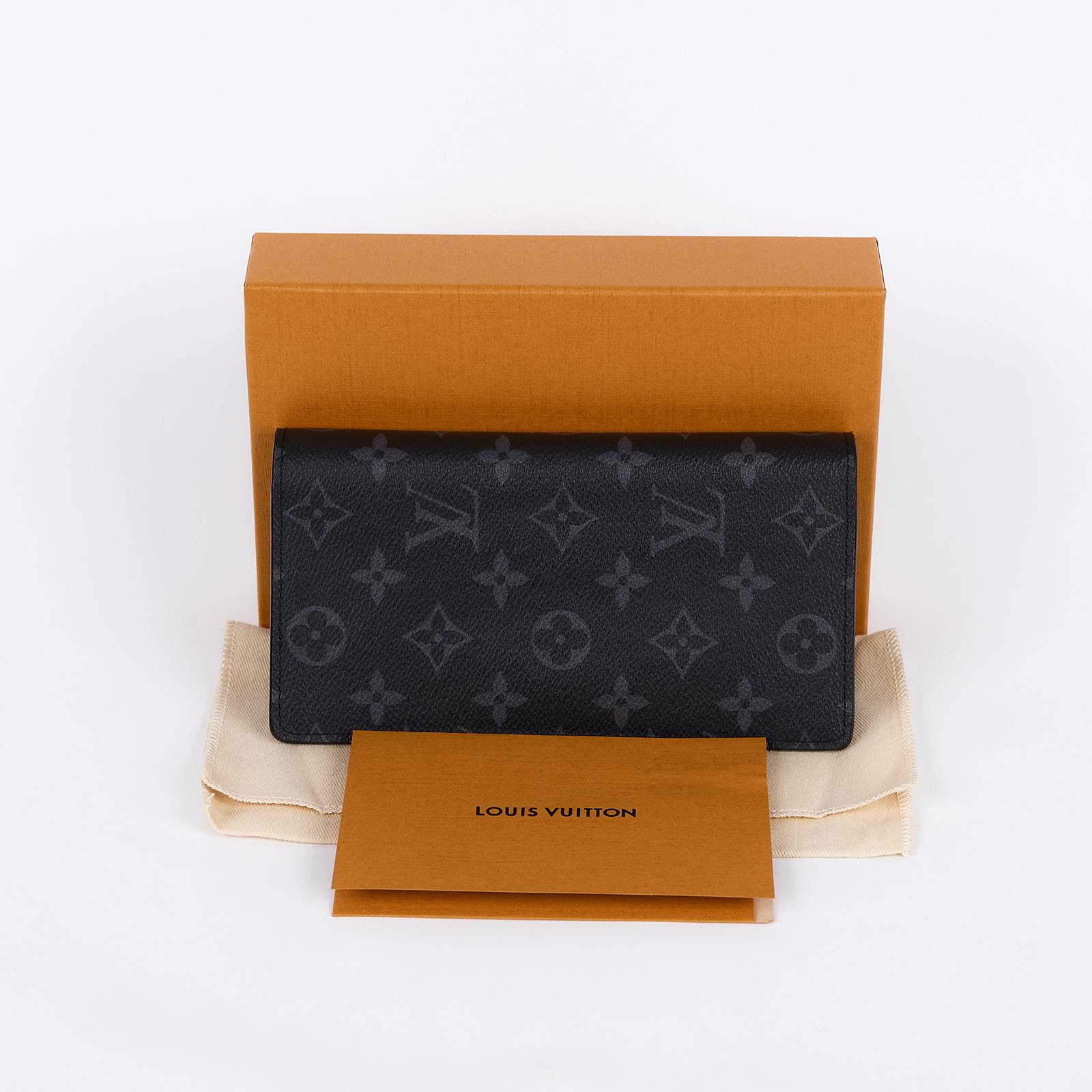 路易威登 LOUIS VUITTON Brazza 錢包 長夾 經典帆布 黑色 M61697 晶片款 黑原花BRAZZA長夾 原廠盒子/防塵袋