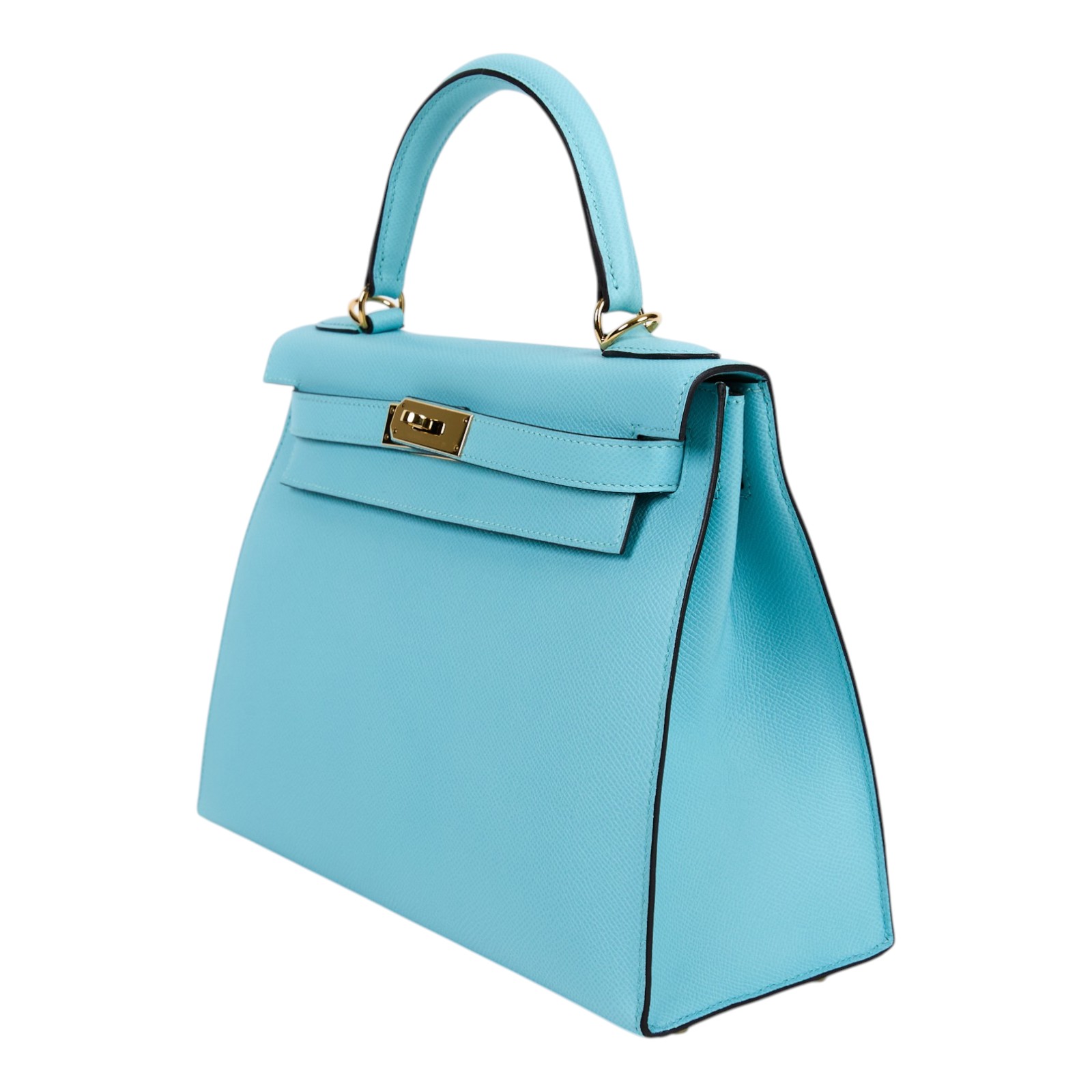 愛馬仕 Hermes Kelly Bag 凱莉包 28 KL28 A刻 淺藍KELLY28 原廠盒子/防塵袋/背帶/鎖組