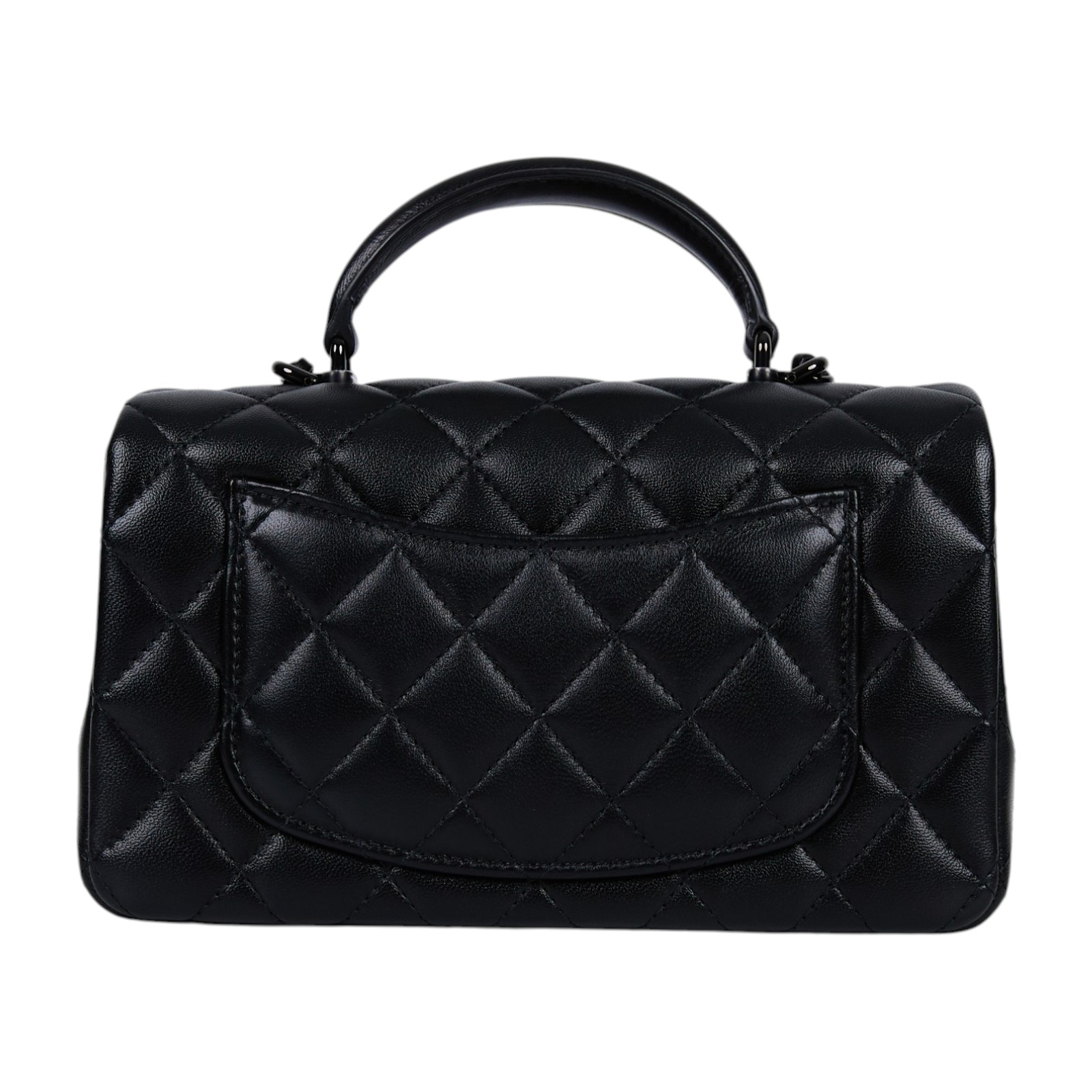 香奈兒 CHANEL Coco 20  Handle 肩背 斜背 迷你 口蓋包 AS2431 晶片款 SO BLACK COCO20手把款 原廠盒子/防塵袋